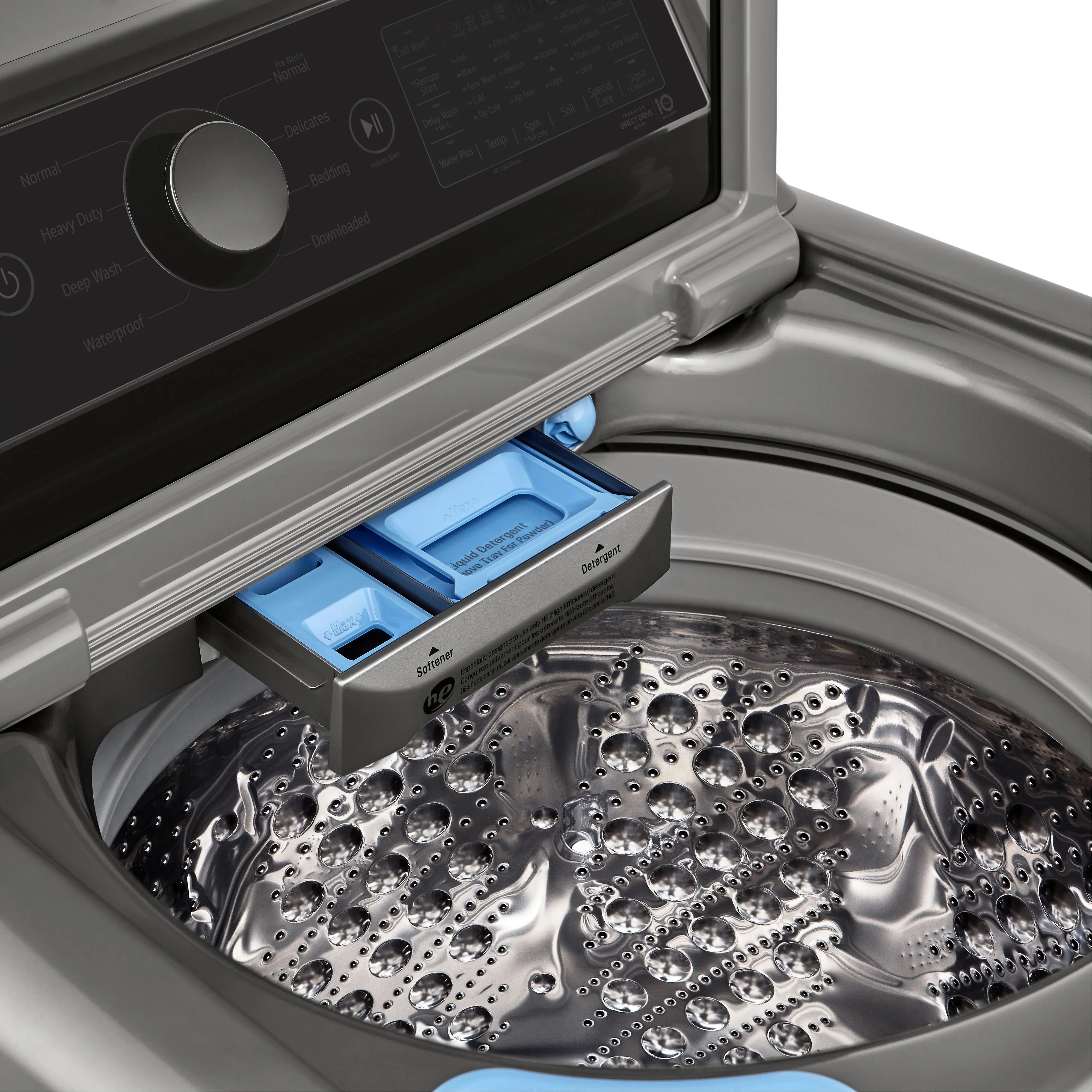 WT7400CV LG 5.5 cu ft Top Load Washer - Graphite Steel, 7400V-2
