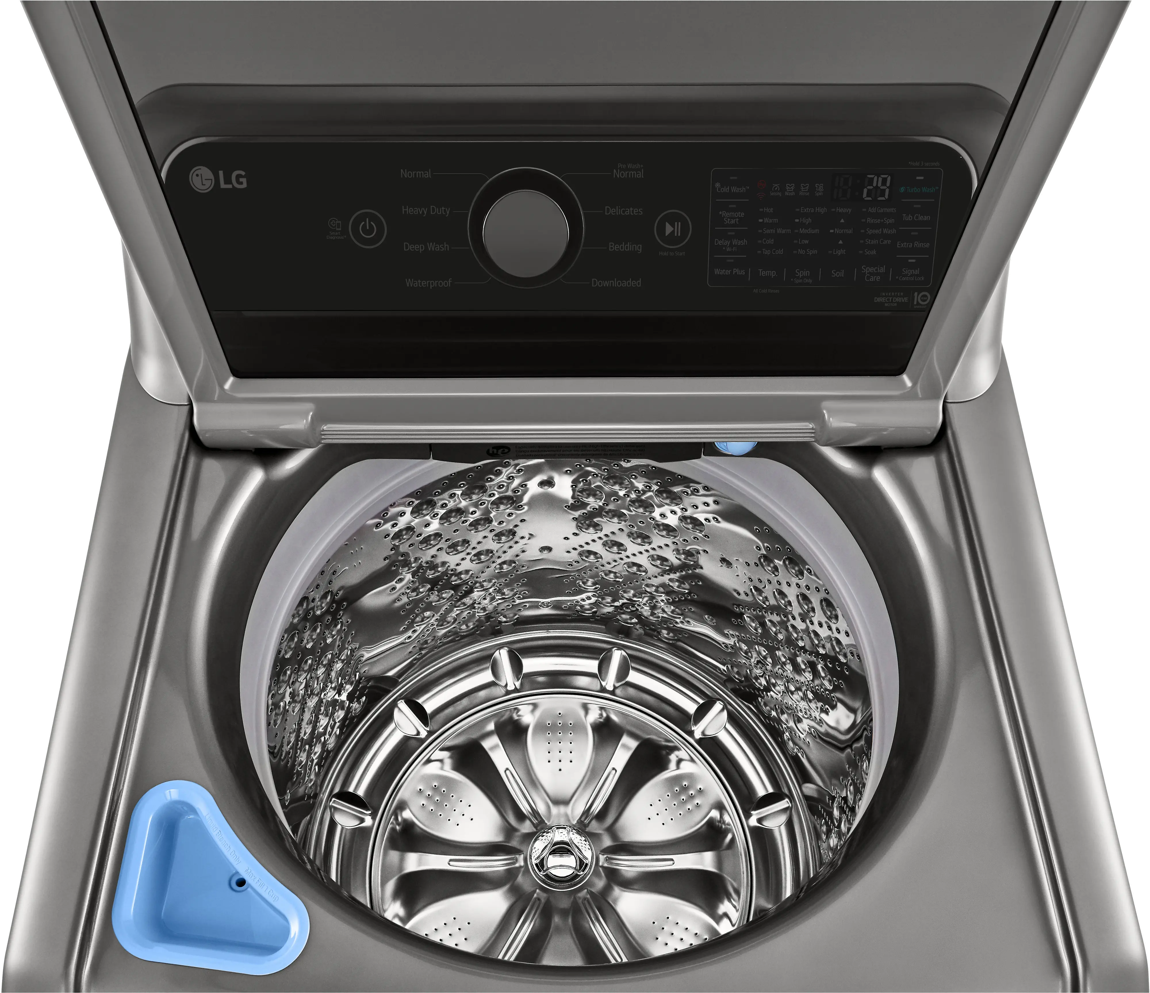 WT7400CV LG 5.5 cu ft Top Load Washer - Graphite Steel, 7400V-6