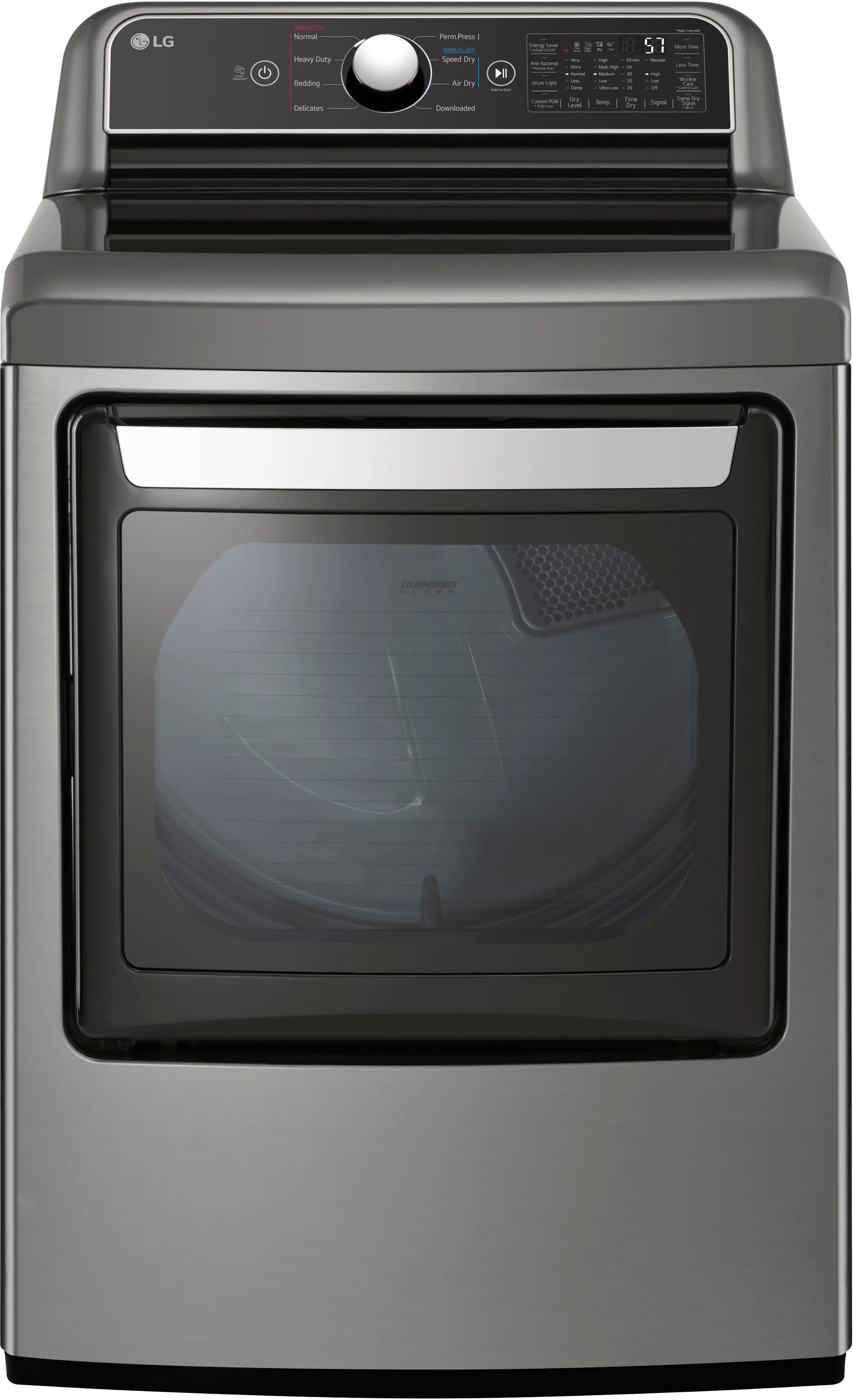 DLG7401VE LG 7.4 cu ft Gas Dryer - Graphite Steel-1