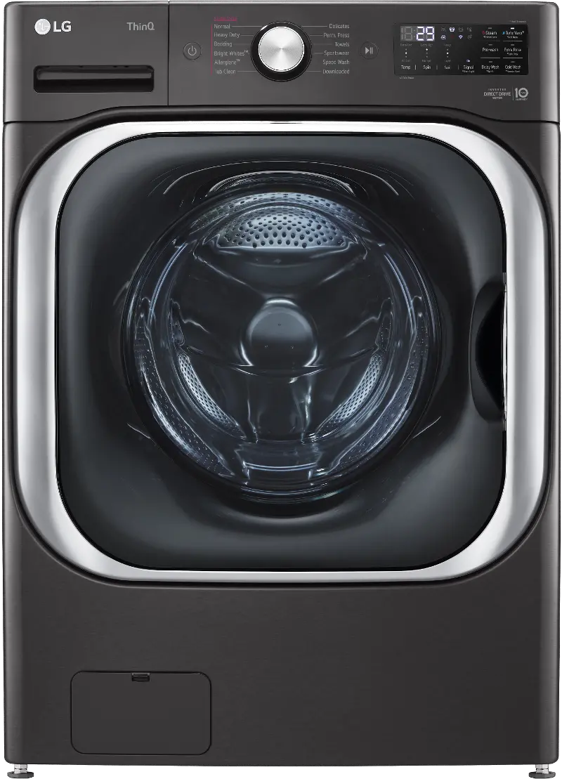 LG 5.2 cu ft Front Load Washer - Black Steel