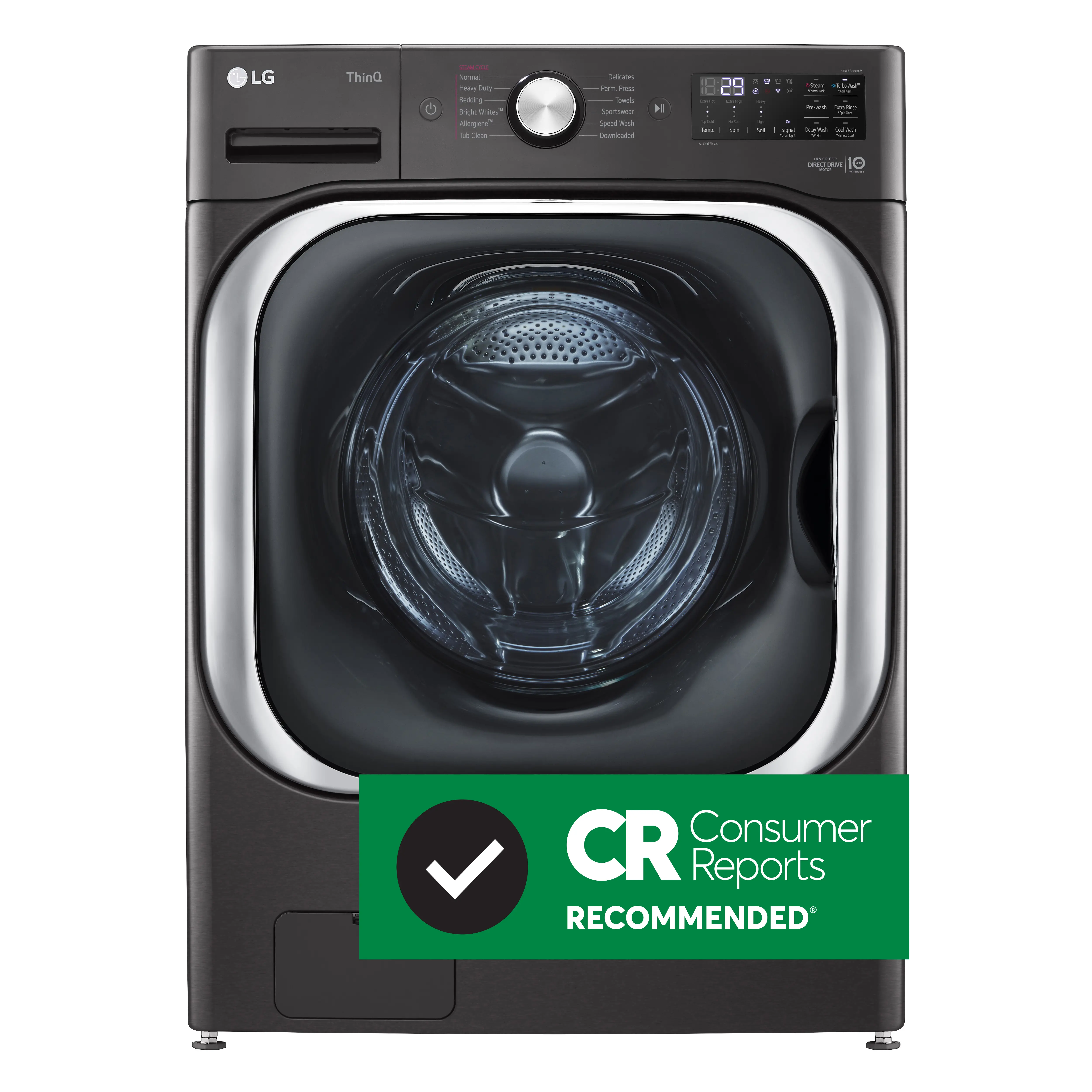 WM8900HBA LG 5.2 cu ft Front Load Washer - Black Steel-2