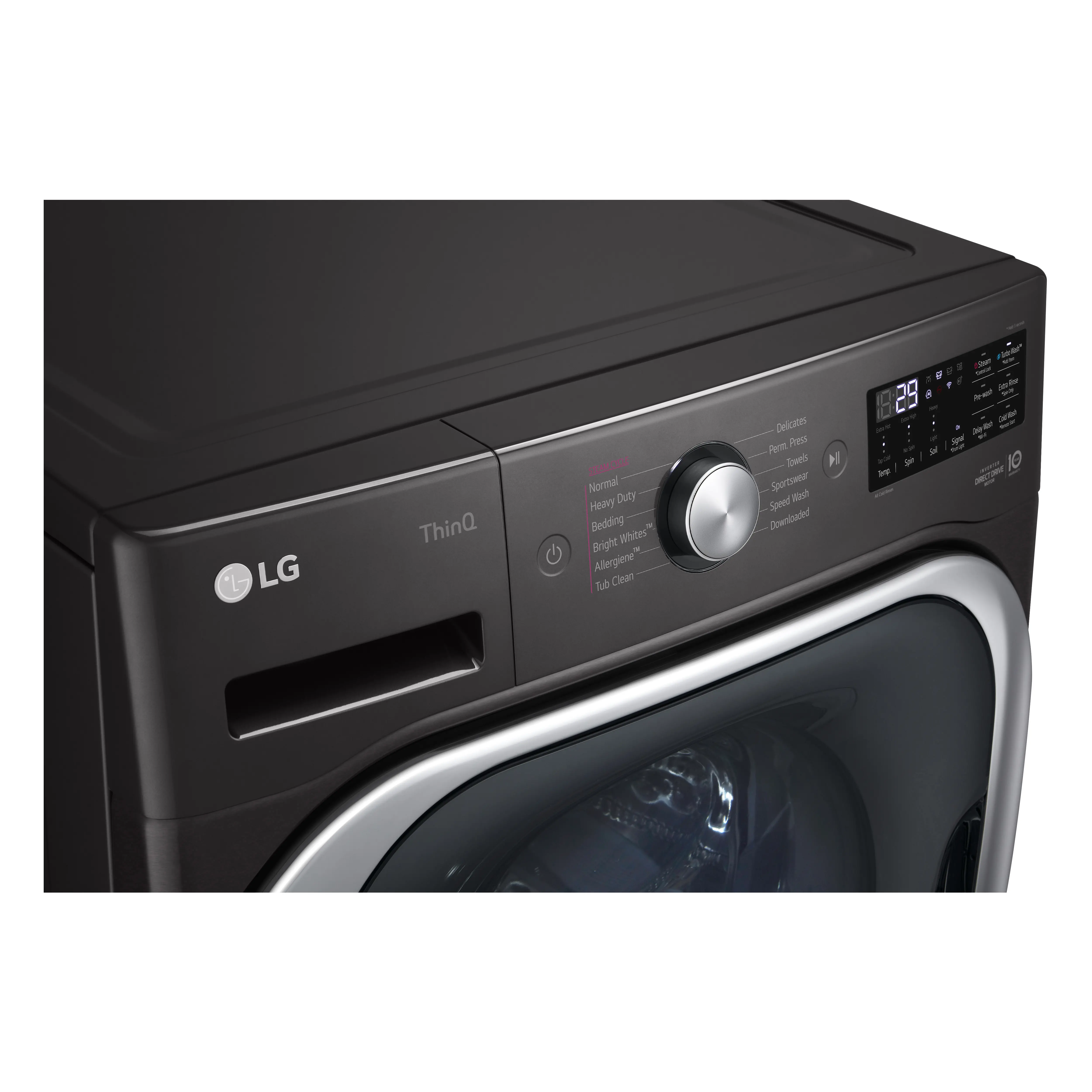 WM8900HBA LG 5.2 cu ft Front Load Washer - Black Steel-4