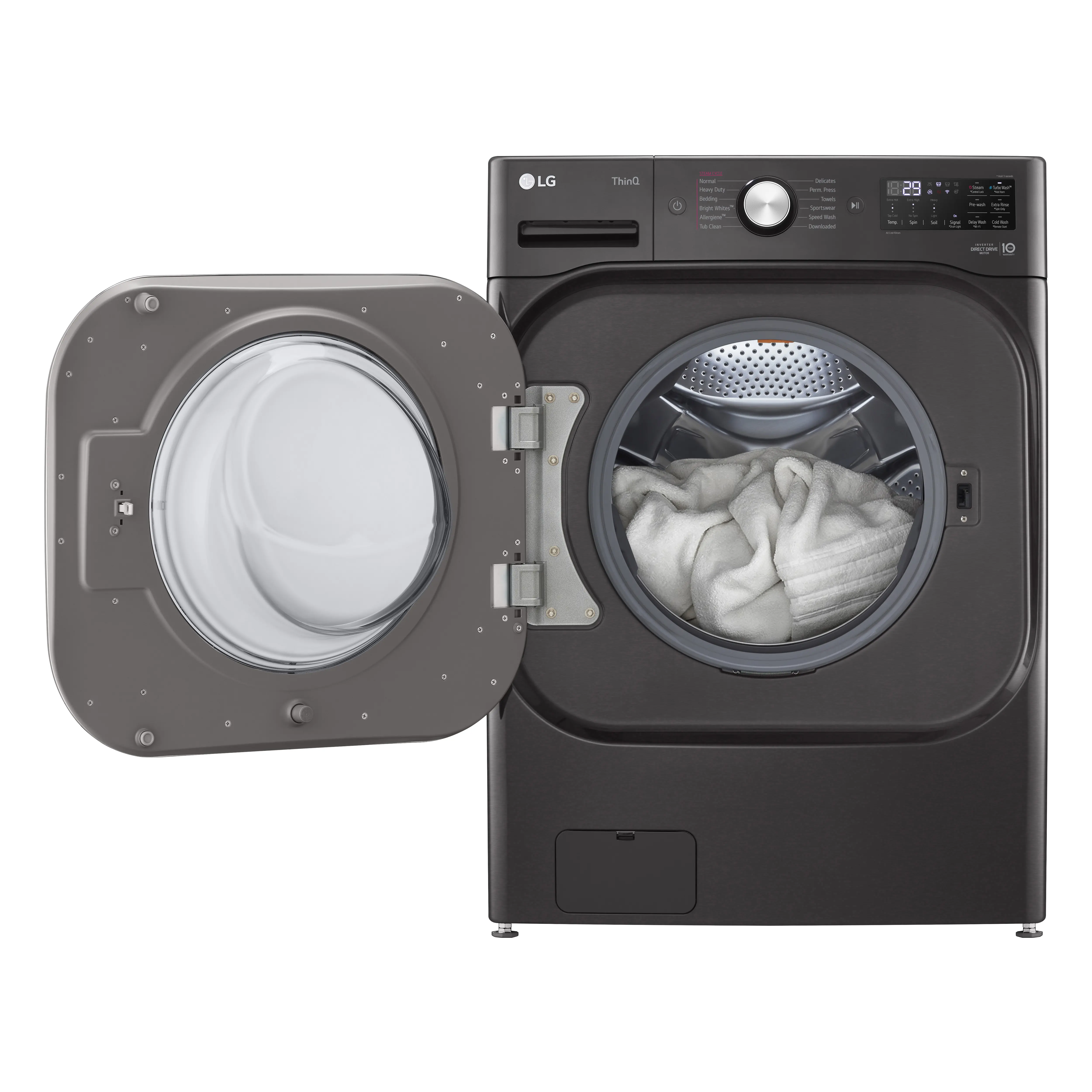 WM8900HBA LG 5.2 cu ft Front Load Washer - Black Steel-7
