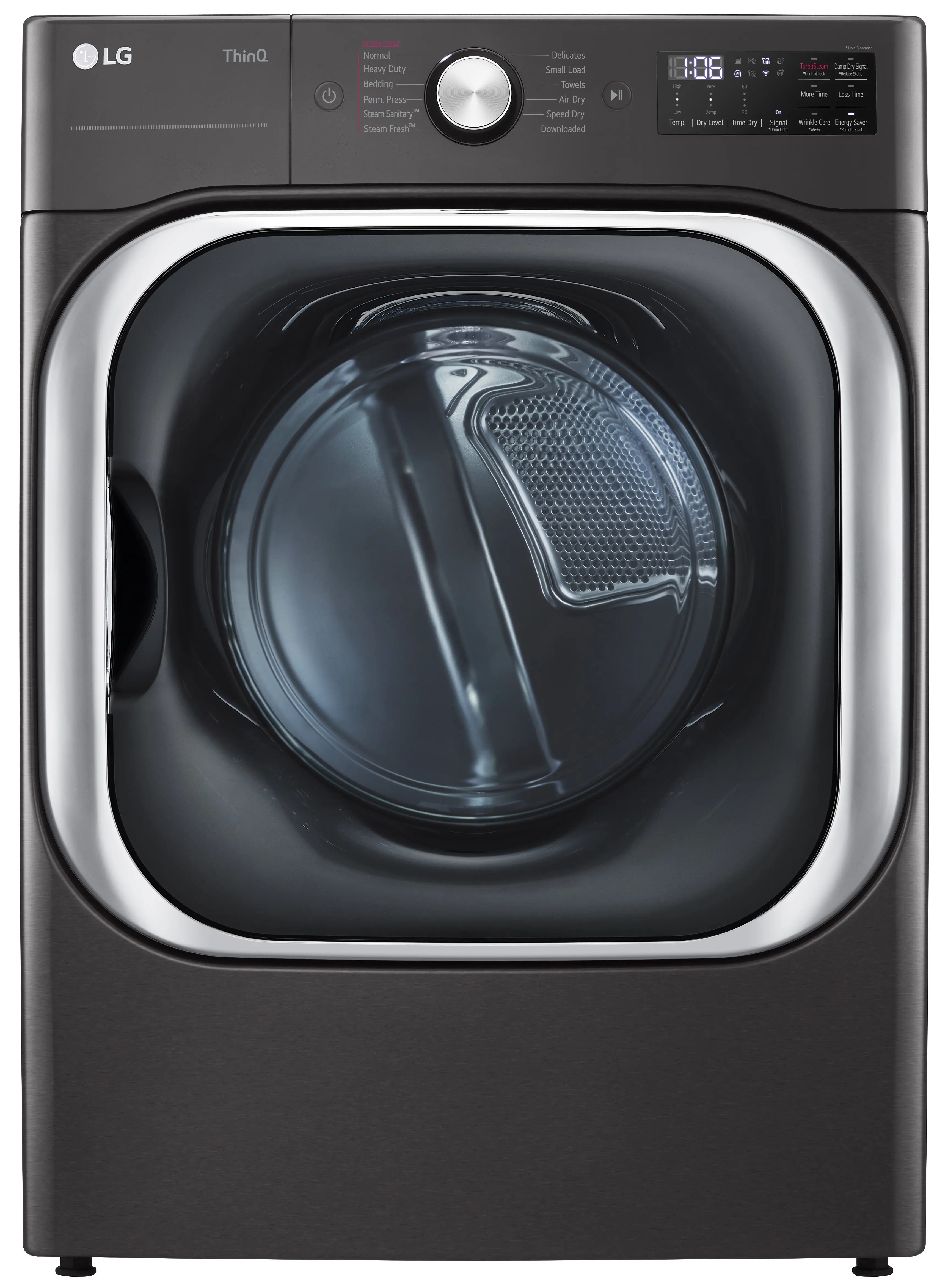 DLEX8900B LG 9 cu ft Electric Dryer - Black Steel 8900B-1