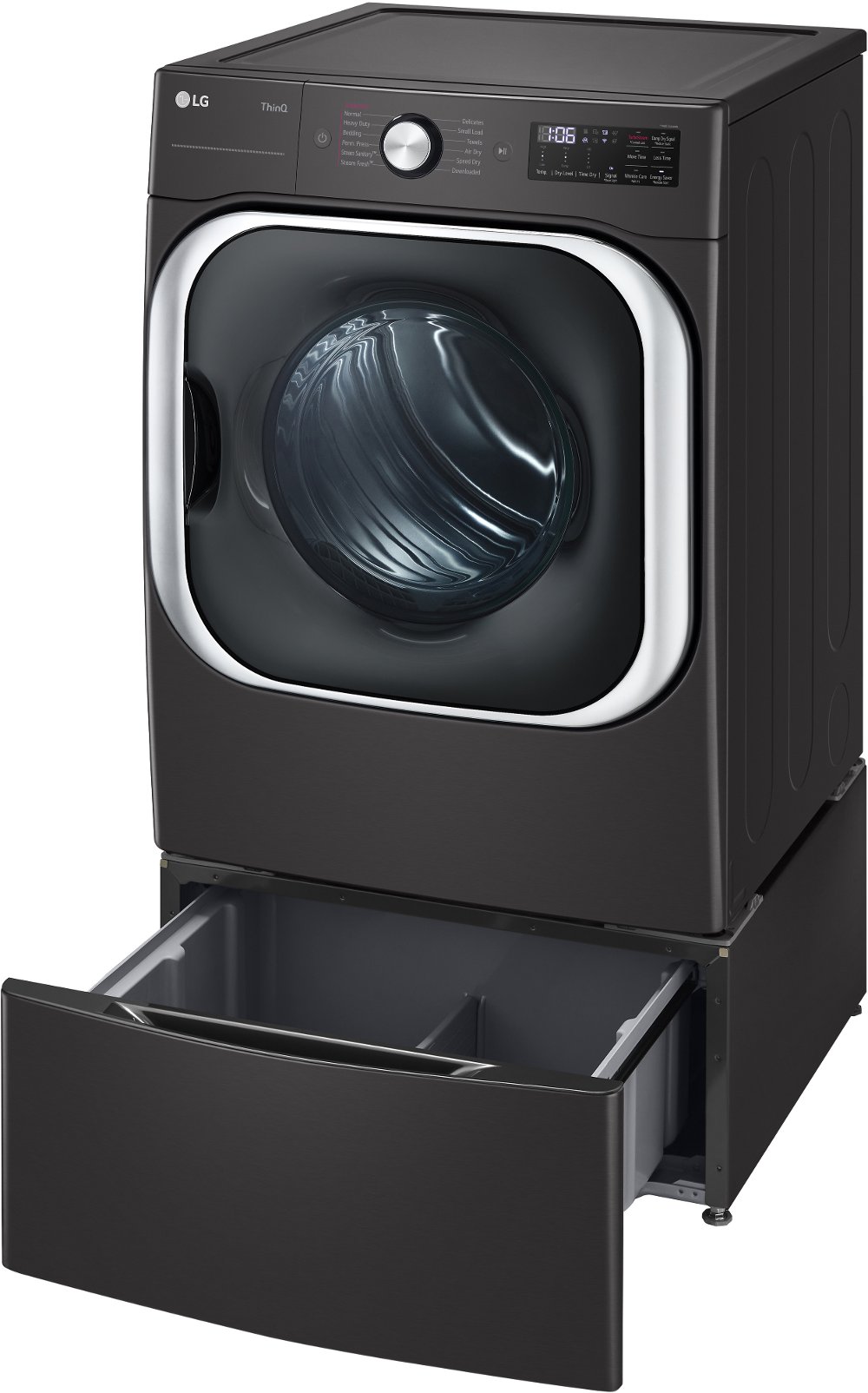 LG 29 Inch Washer and Dryer Pedestal - Black Steel