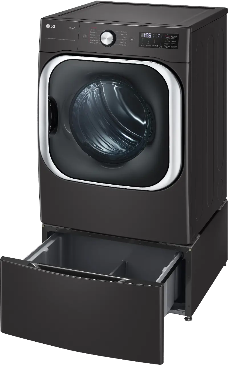 LG 29 Inch Washer and Dryer Pedestal - Black Steel