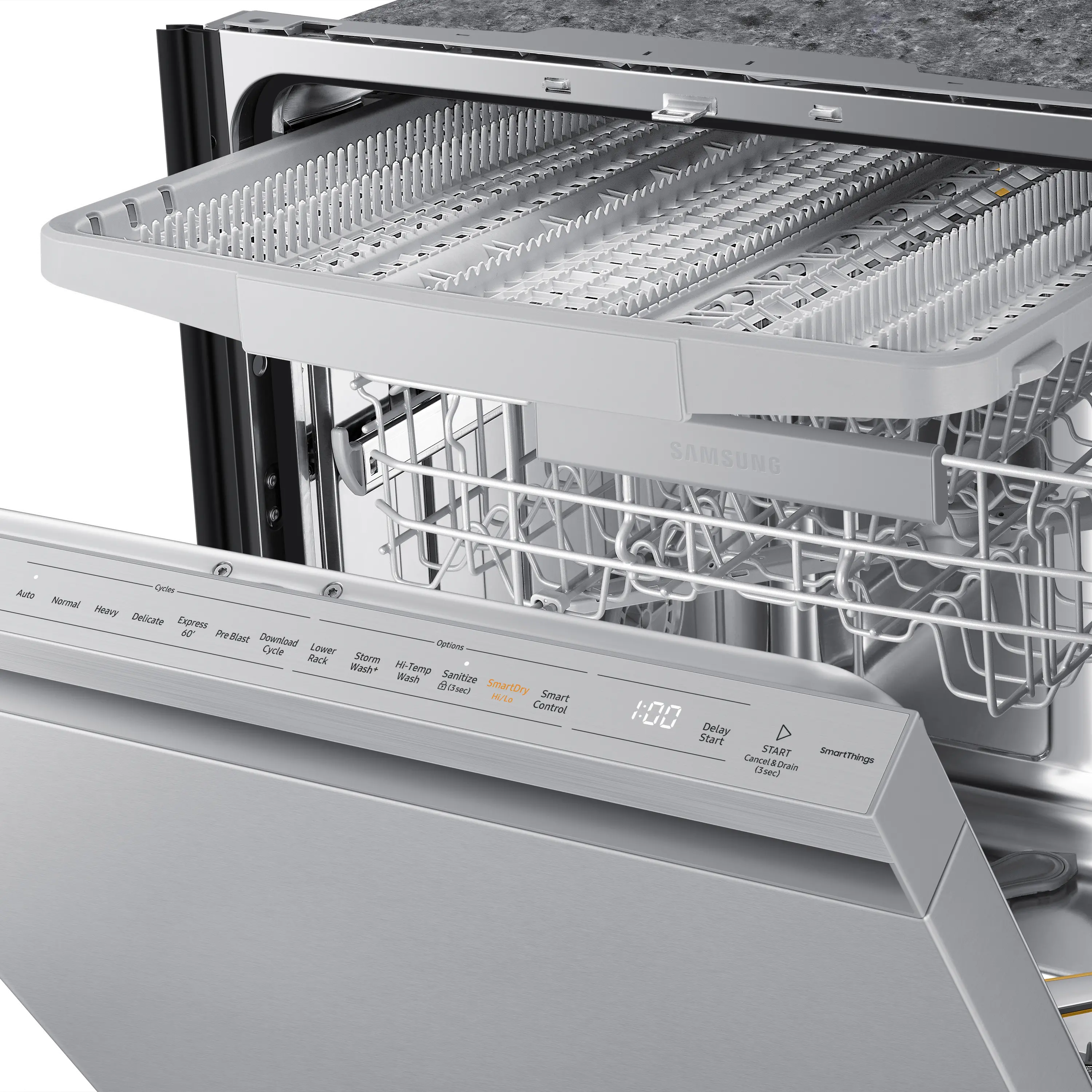 DW80B7070US Samsung Top Control Dishwasher - Stainless Steel-2