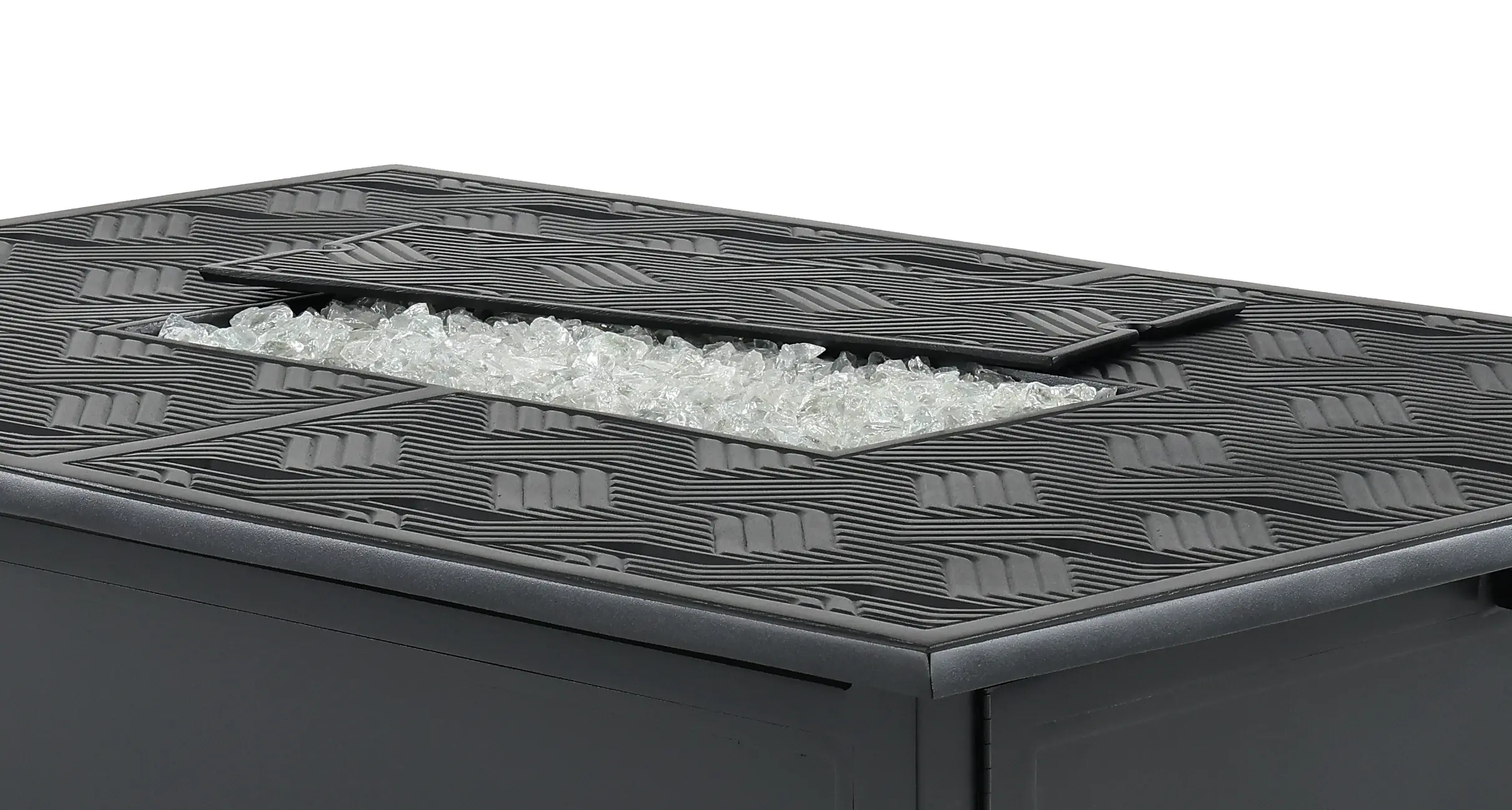 Palazzo Black Patio Firepit Table-6