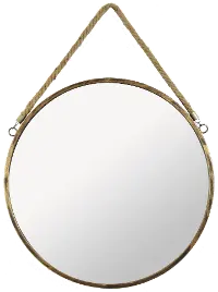 Bronze Metal Round Mirror