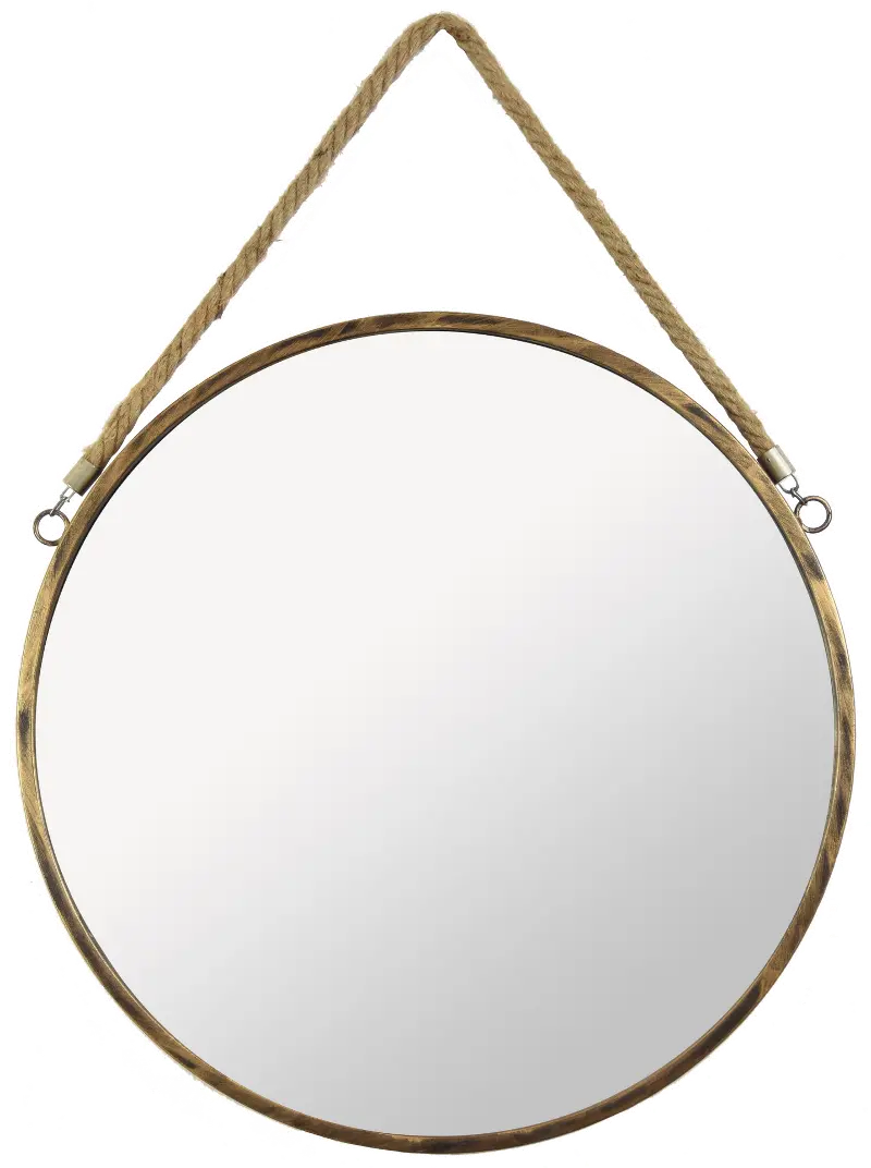 Bronze Metal Round Mirror