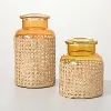 Large Ombre Bamboo-Weave Jar