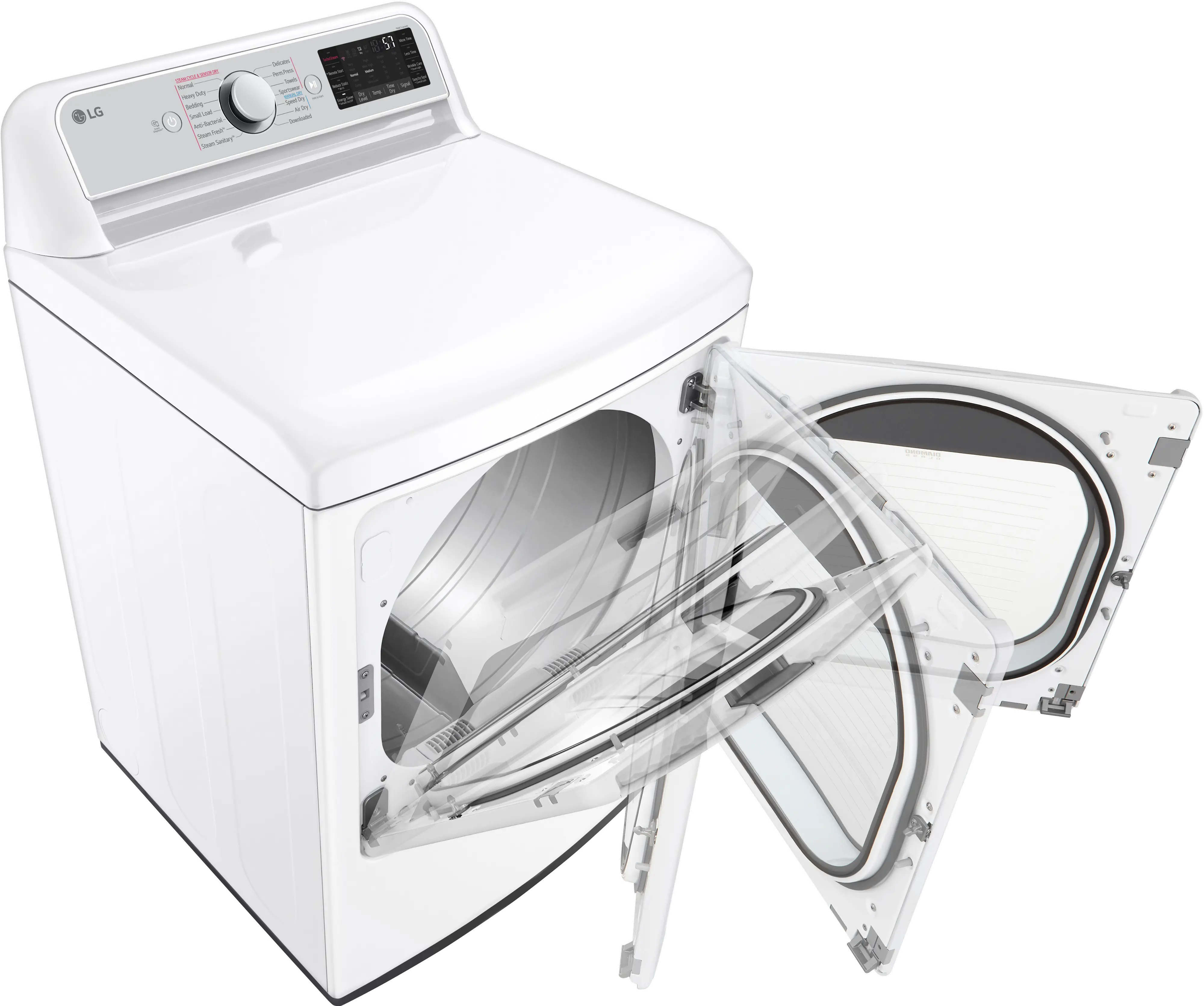 DLEX7900WE LG 7.3 cu ft Electric Dryer - White-10