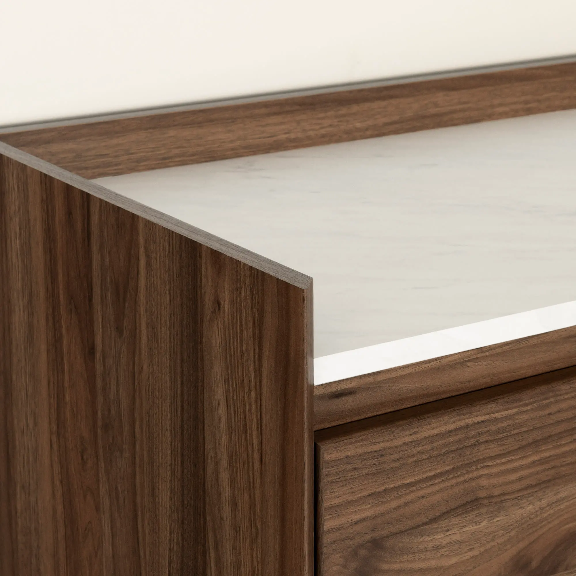 13526 Hype Walnut and Faux Carrara Marble 2-Drawer Nightstand - South Shore-3