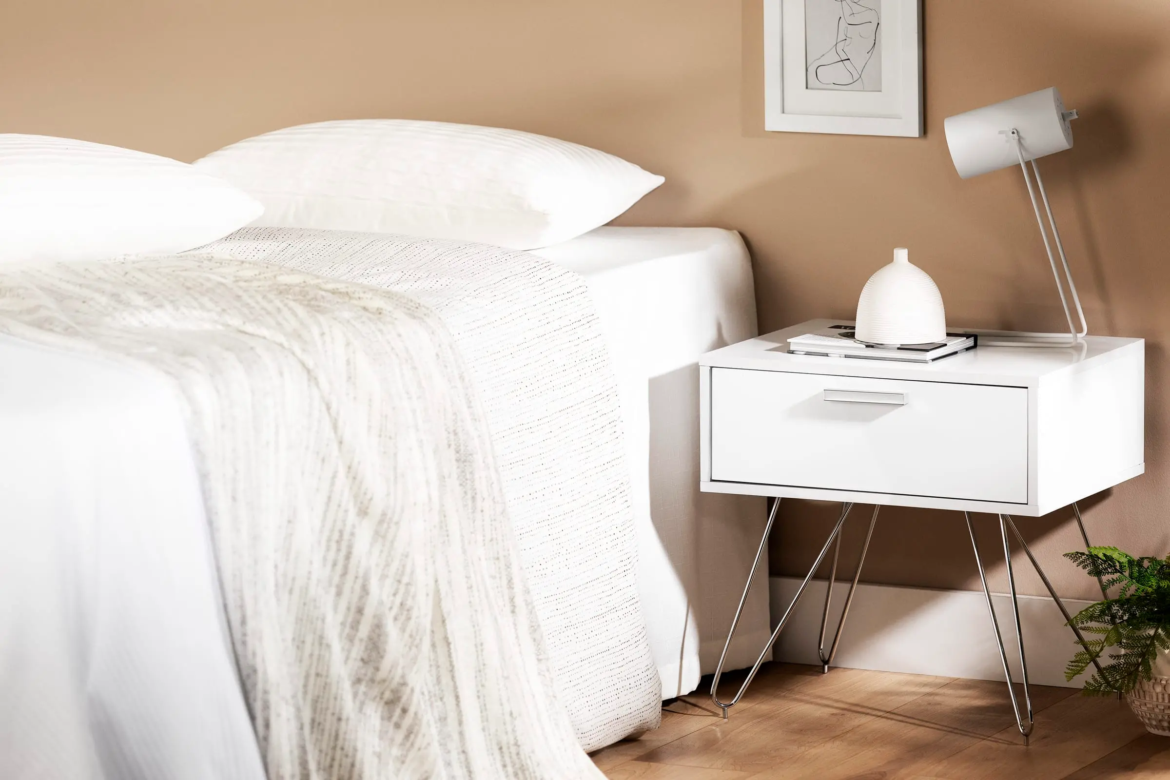 13548 Slendel White Nightstand - South Shore-2