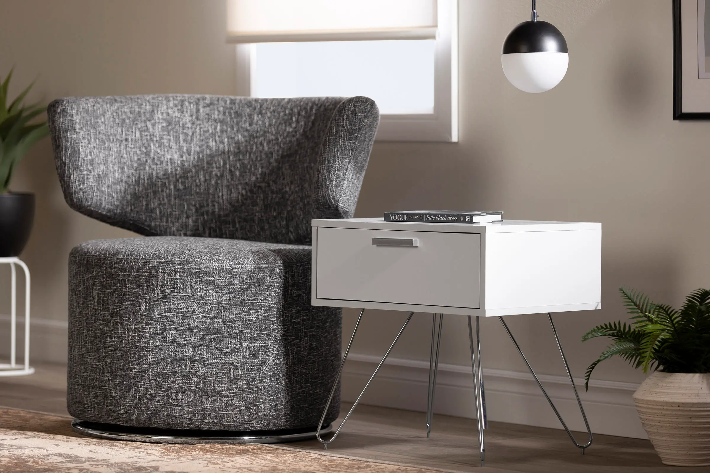 13548 Slendel White Nightstand - South Shore-6