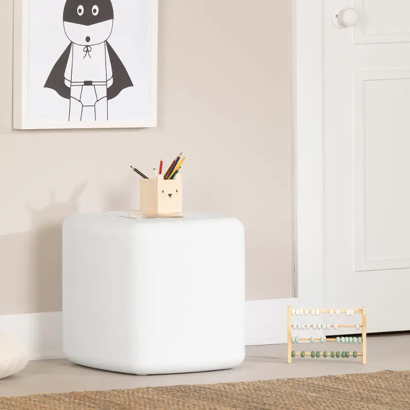 Sweedi Kids White Stool - South Shore