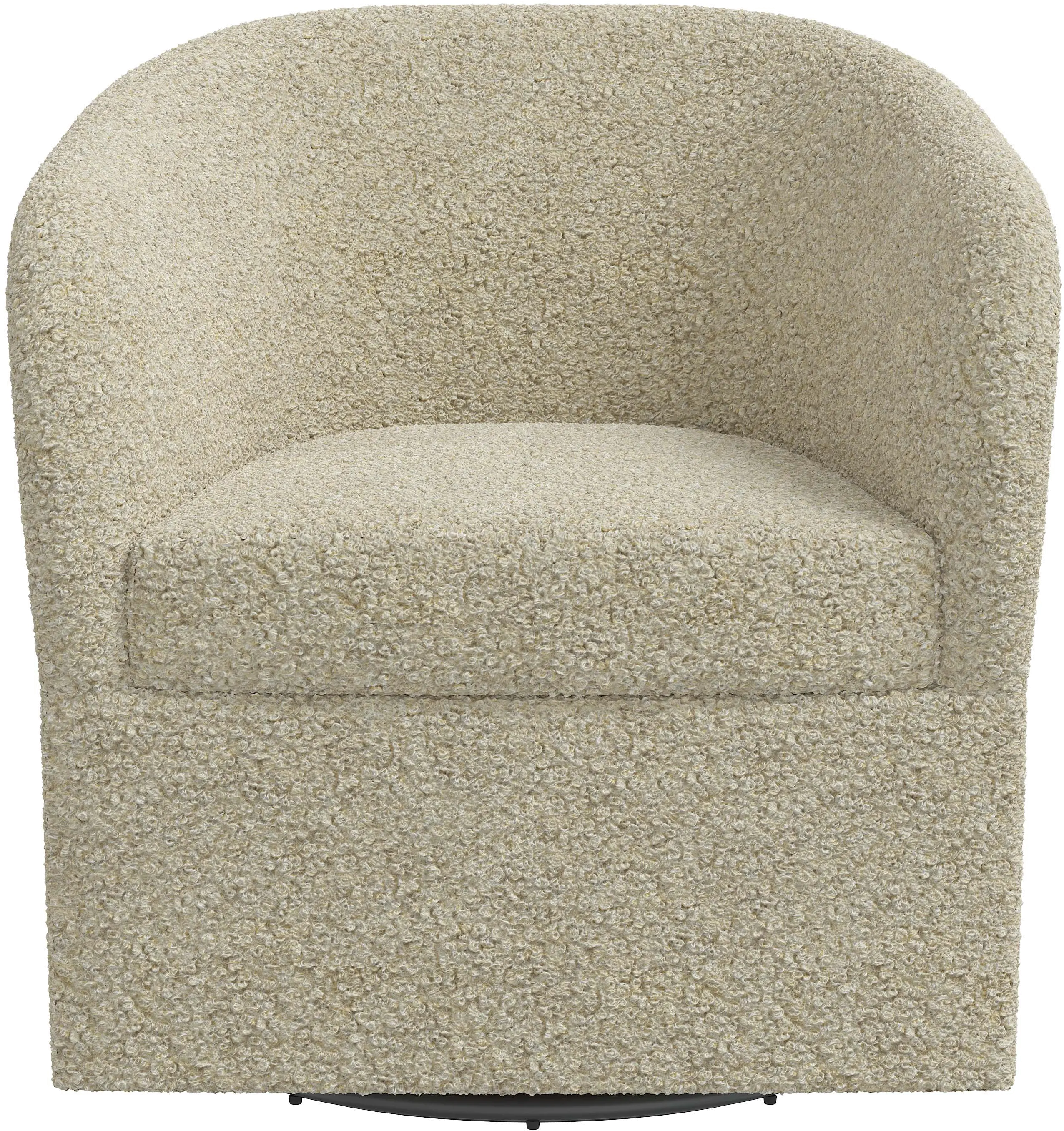43-10DLYTST Becca Bouclé Beige Swivel Chair - Skyline Furniture-1