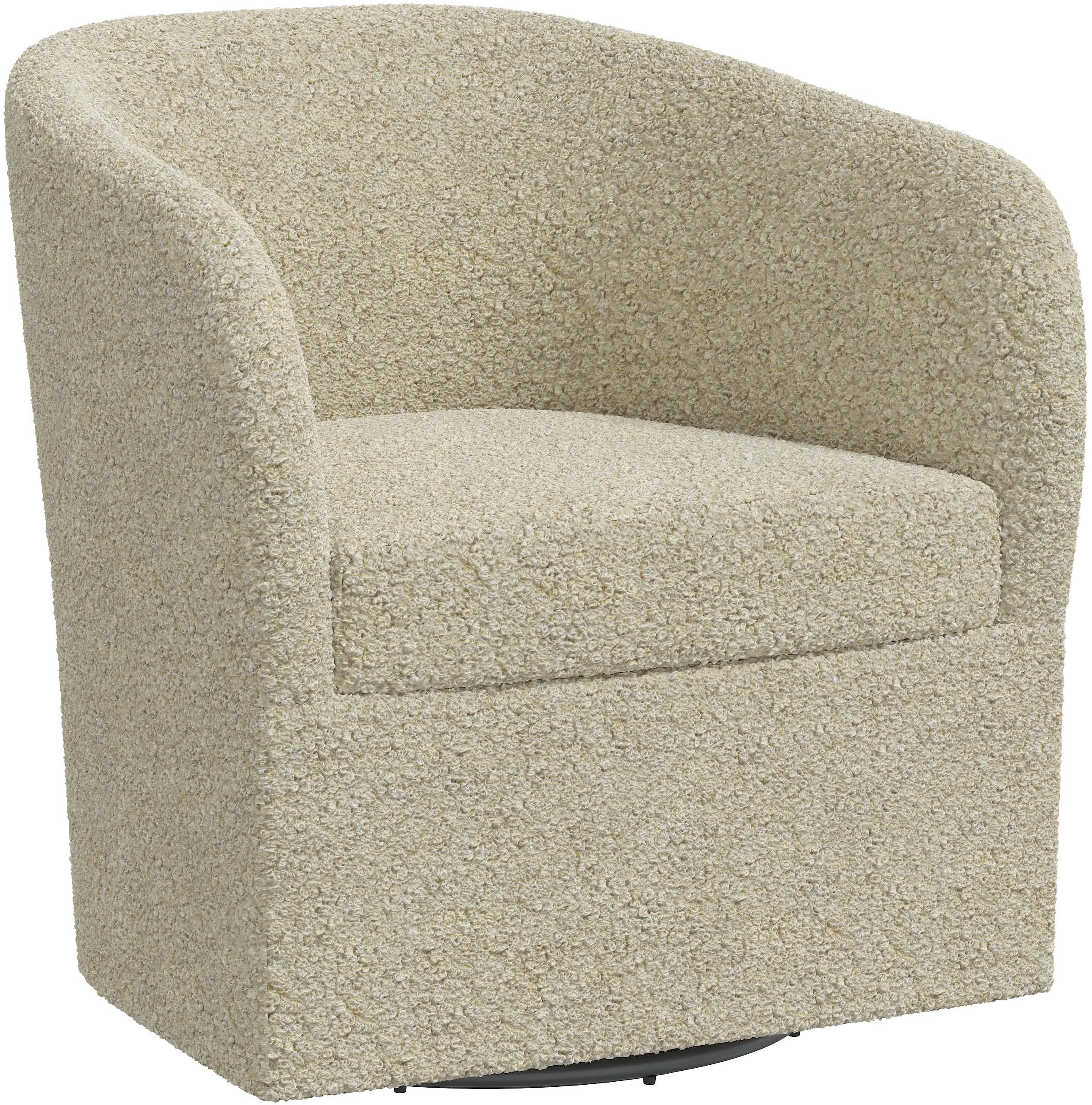 43-10DLYTST Becca Bouclé Beige Swivel Chair - Skyline Furniture-3