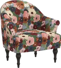51-1MRGPLMOGA Lila Multicolor Floral Accent Chair - Skyline Furniture