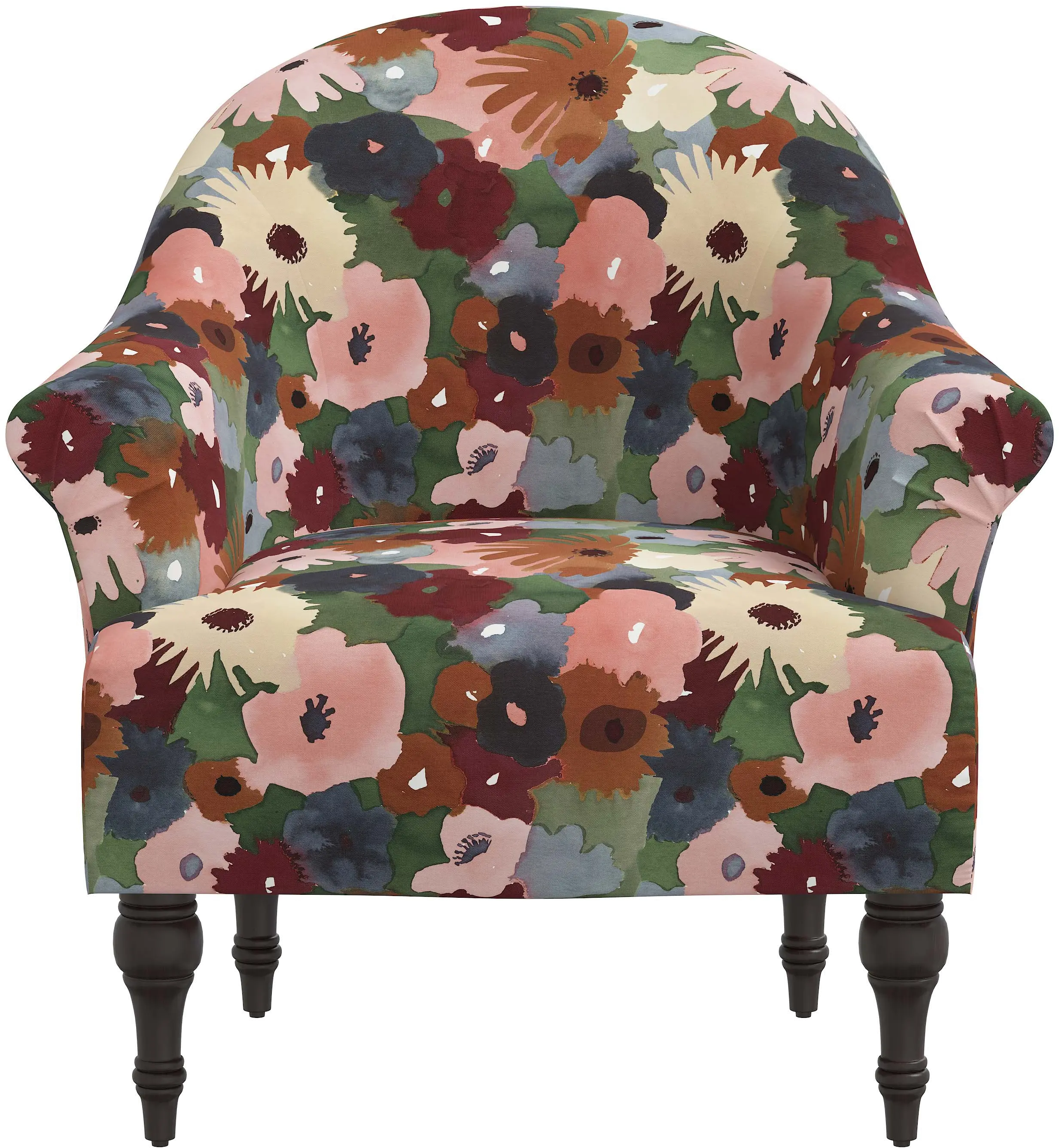 51-1MRGPLMOGA Lila Multicolor Floral Accent Chair - Skyline Furniture-3