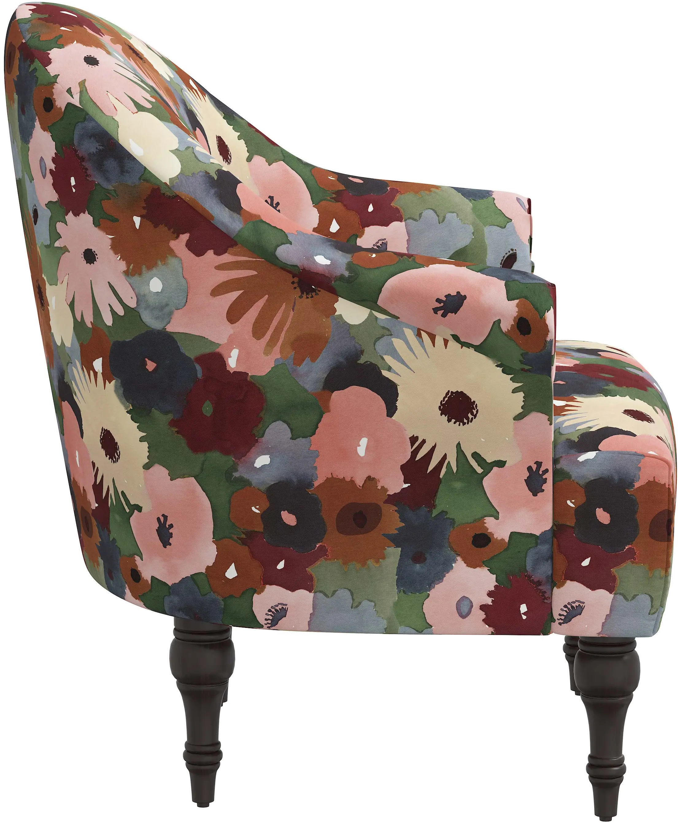 51-1MRGPLMOGA Lila Multicolor Floral Accent Chair - Skyline Furniture-4