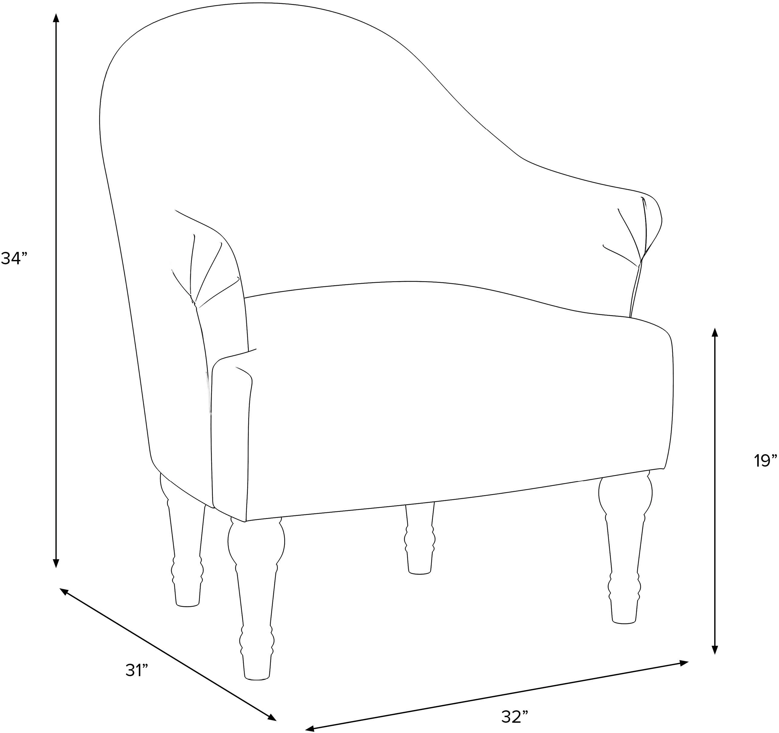 51-1AZTTRCOGA Lila Terracotta Aztec Accent Chair - Skyline Furniture-8