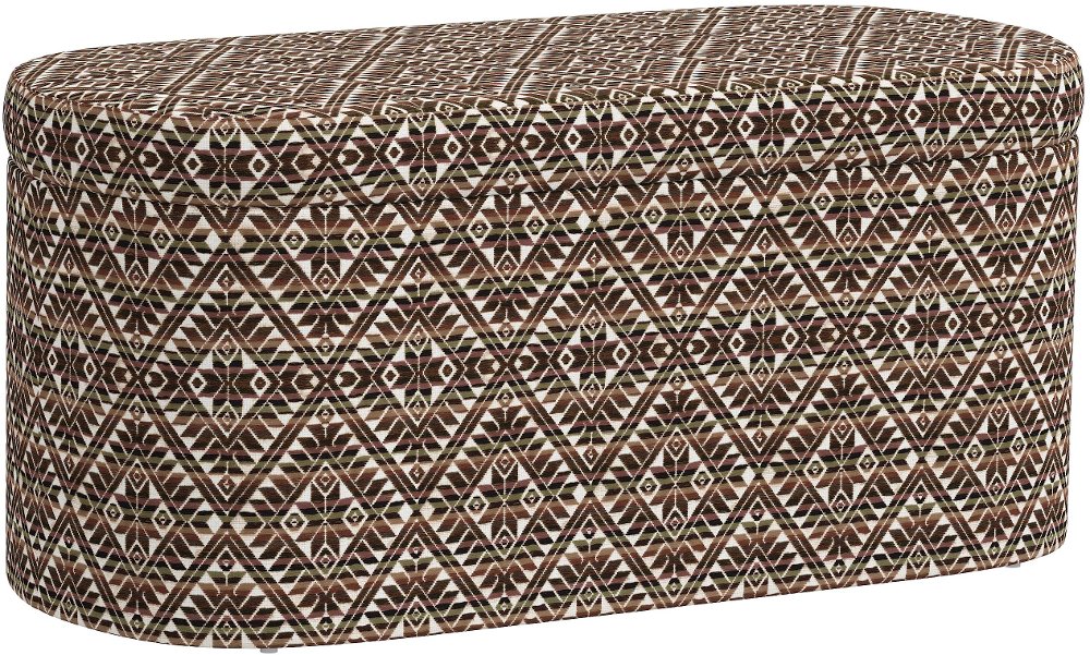 Frida Dark Diamond Storage Bench - Skyline Furniture