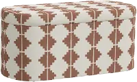1225STAZTTRCOGA Frida Aztec Terracotta Storage Bench - Skyline Furniture