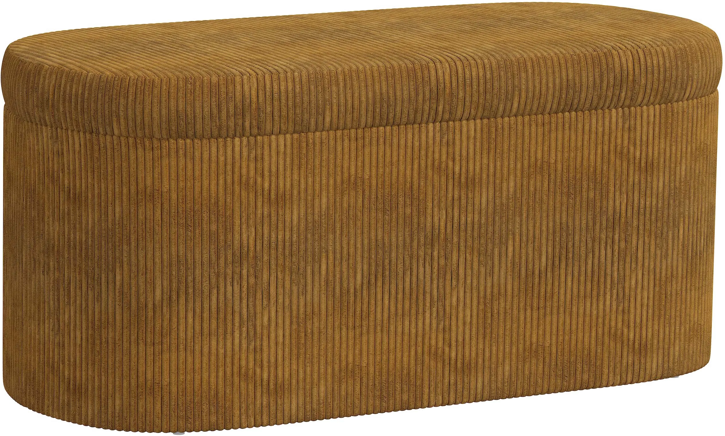 1225STCRVLAMB Frida Corded Velvet Amber Storage Bench - Skyline Furniture-1