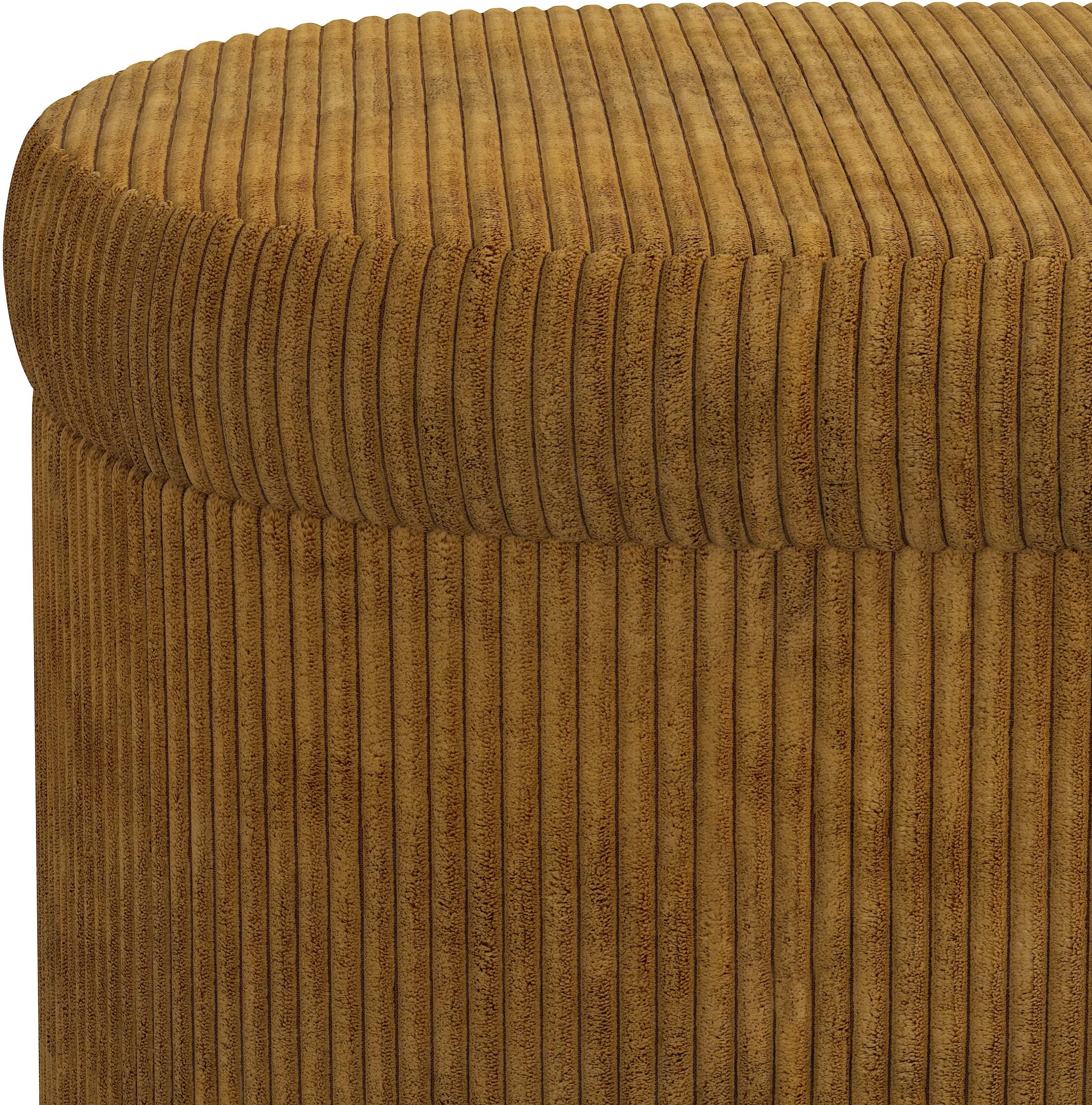 1225STCRVLAMB Frida Corded Velvet Amber Storage Bench - Skyline Furniture-5