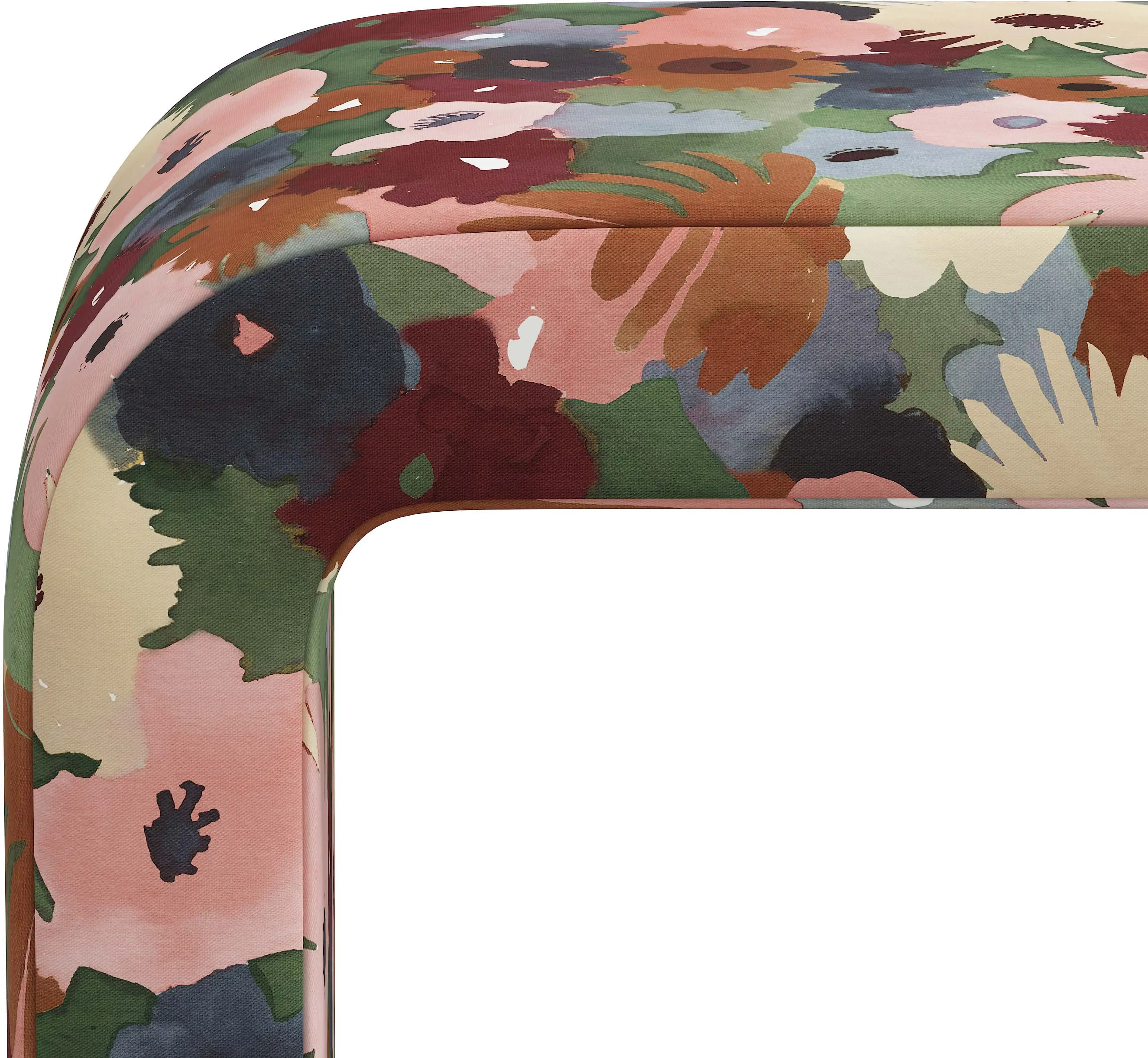 2626MRGPLMOGA Meghan Floral Plum Accent Bench - Skyline Furniture-4