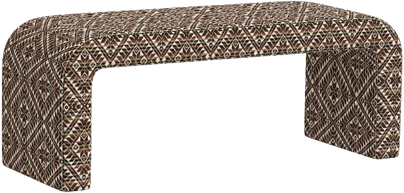 Meghan Dark Diamond Accent Bench - Skyline Furniture