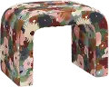 27-2MRGPLMOGA Mia Floral Plum Ottoman