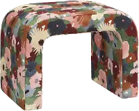 27-2MRGPLMOGA Mia Floral Plum Ottoman