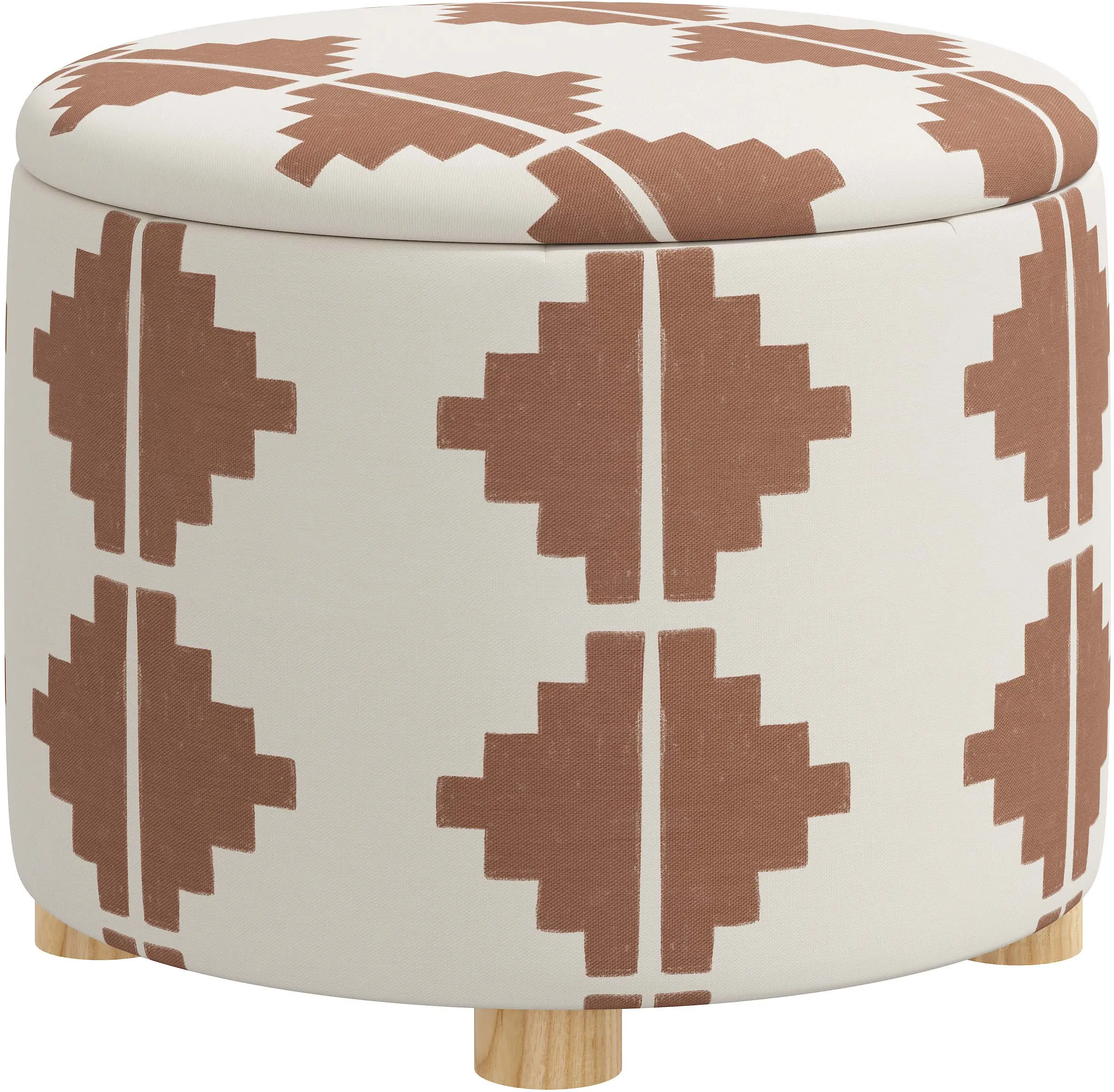 576AZTTRCOGA Bria Aztec Terracotta Storage Ottoman-1
