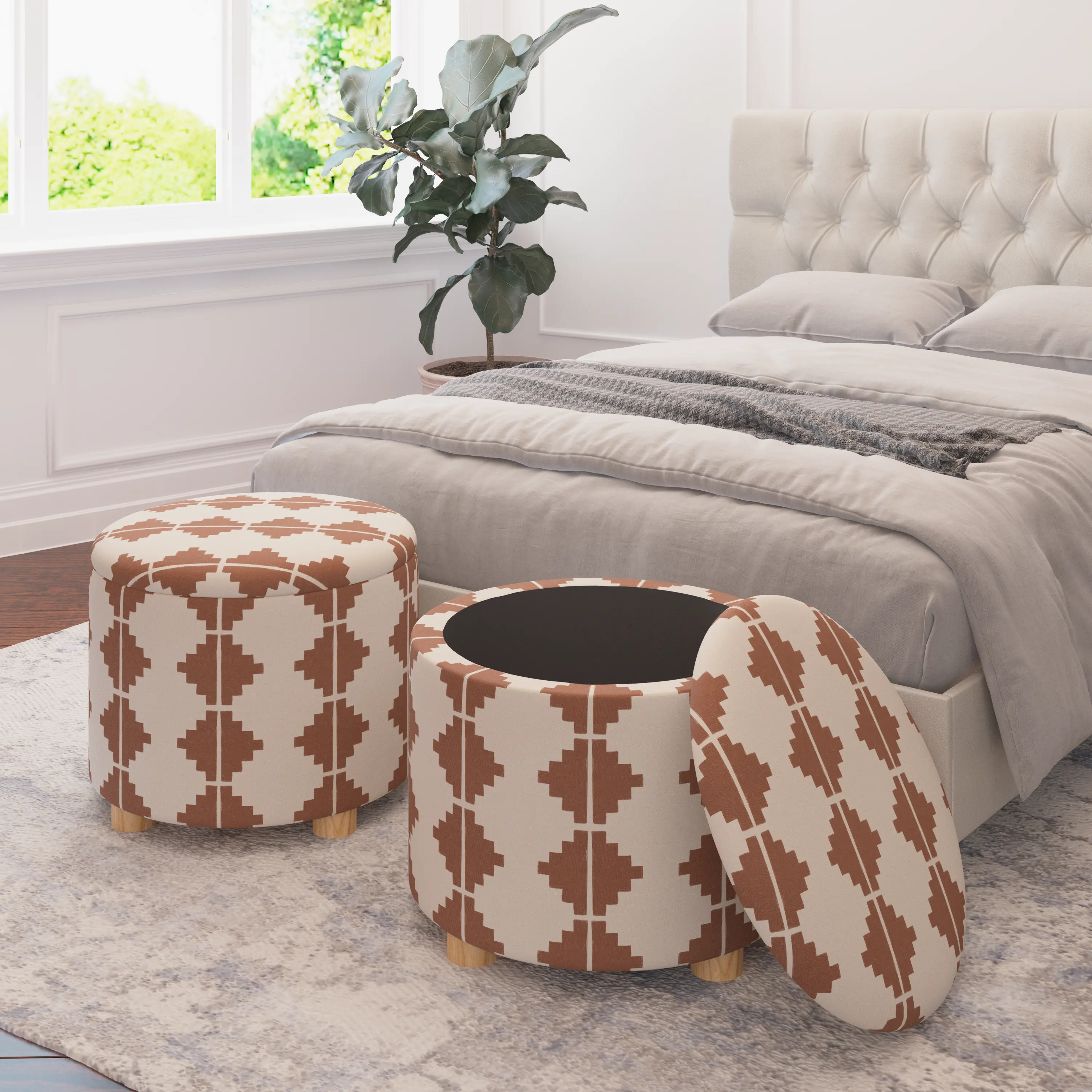 576AZTTRCOGA Bria Aztec Terracotta Storage Ottoman-2