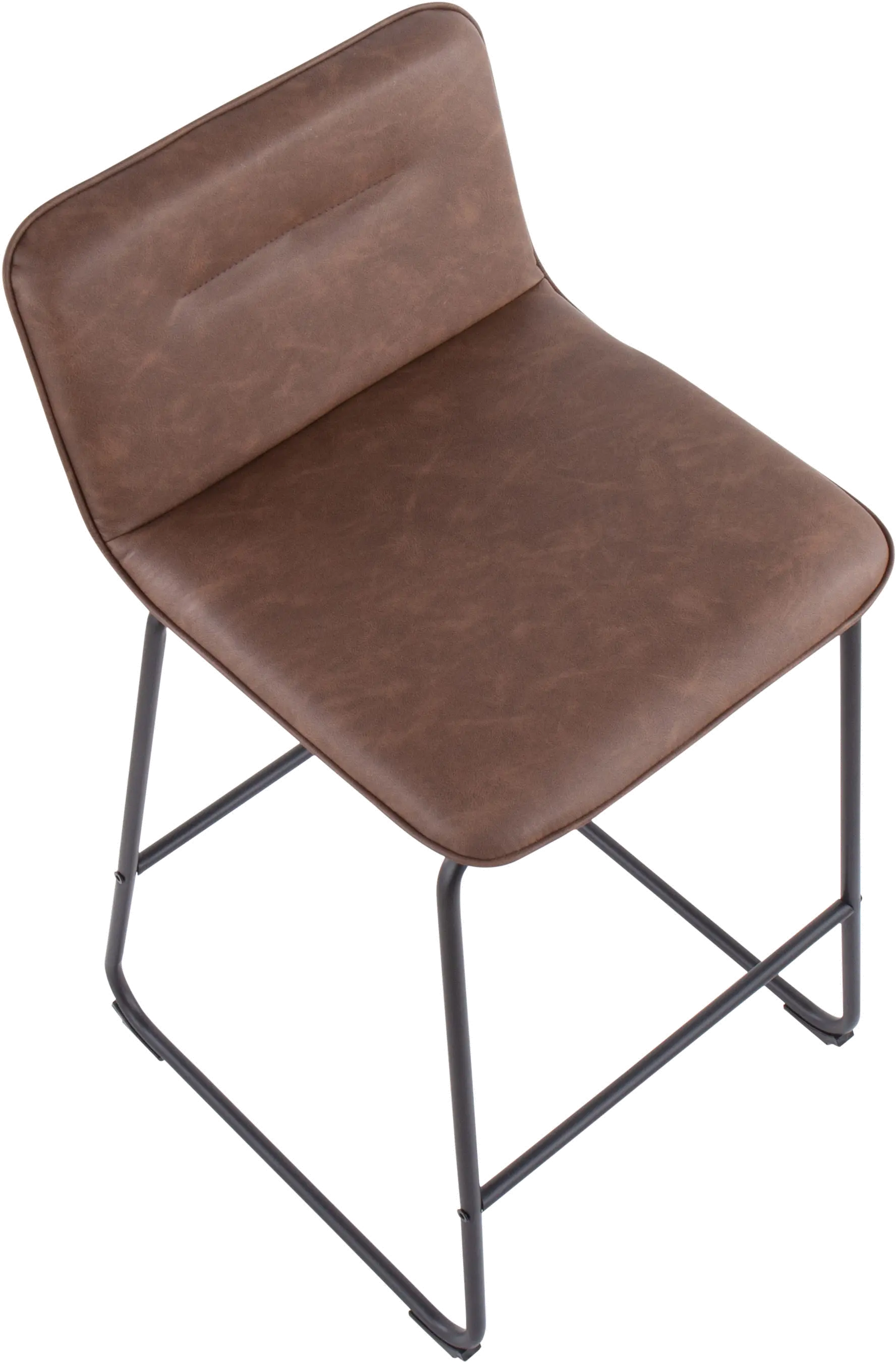 B26-CASPER2 BKE2 Casper Faux Leather Dark Brown Counter Stool (Set of 2)-6