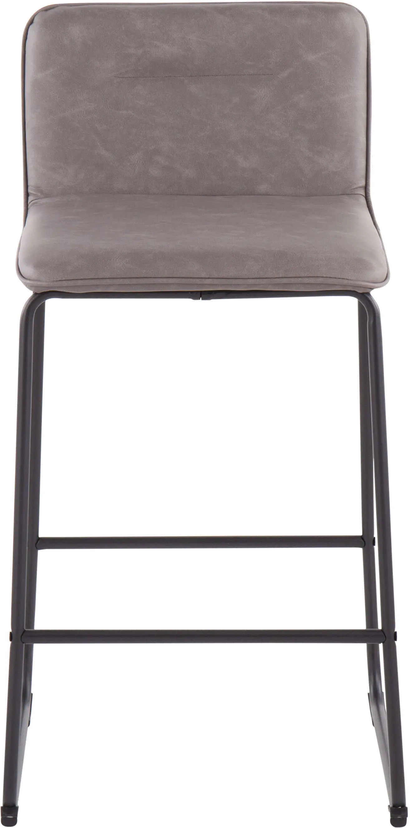 B26-CASPER2 BKGY2 Casper Faux Leather Gray Counter Stool (Set of 2)-3