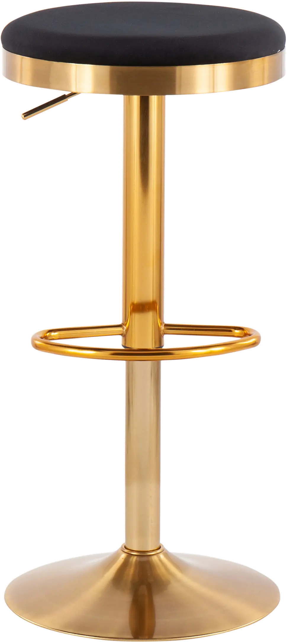 BS-DAKOTA AUVBK2 Dakota Gold and Black Adjustable Bar Stool-4