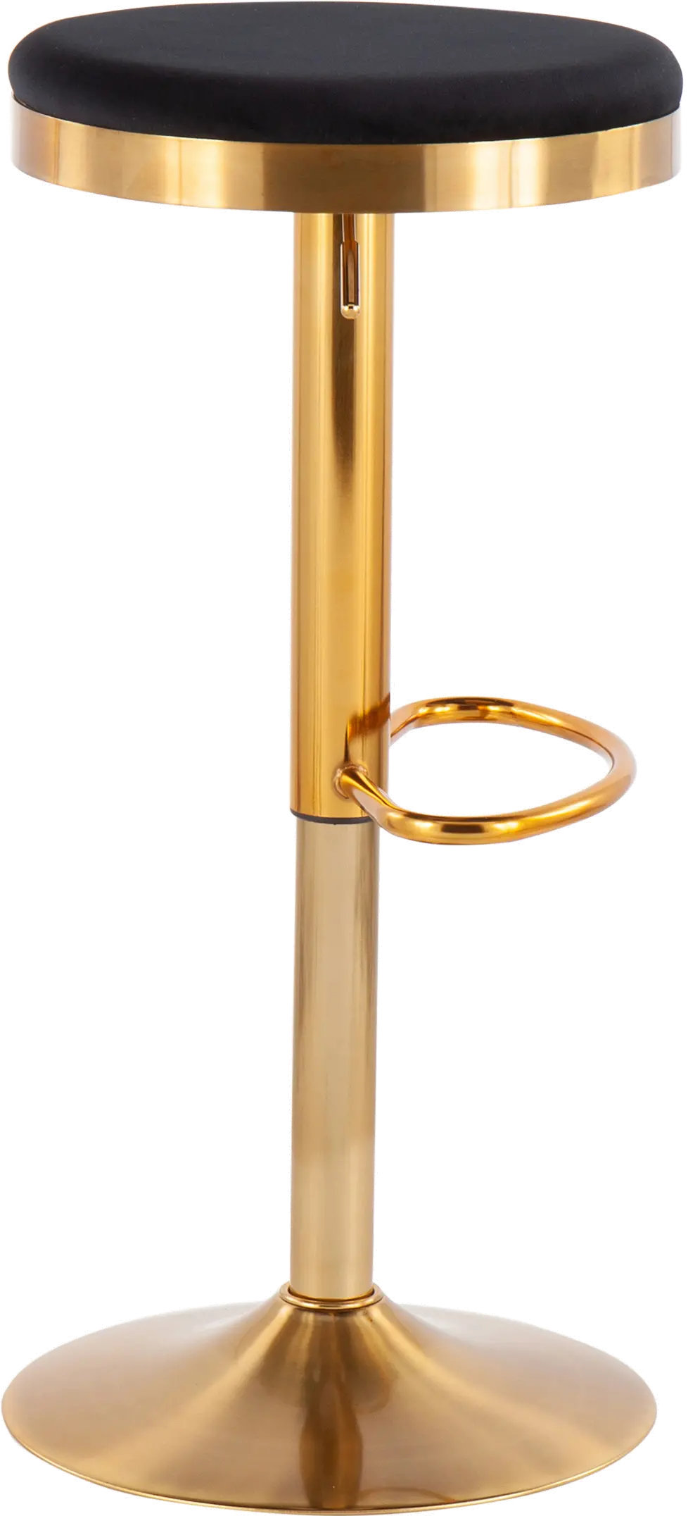 BS-DAKOTA AUVBK2 Dakota Gold and Black Adjustable Bar Stool-5