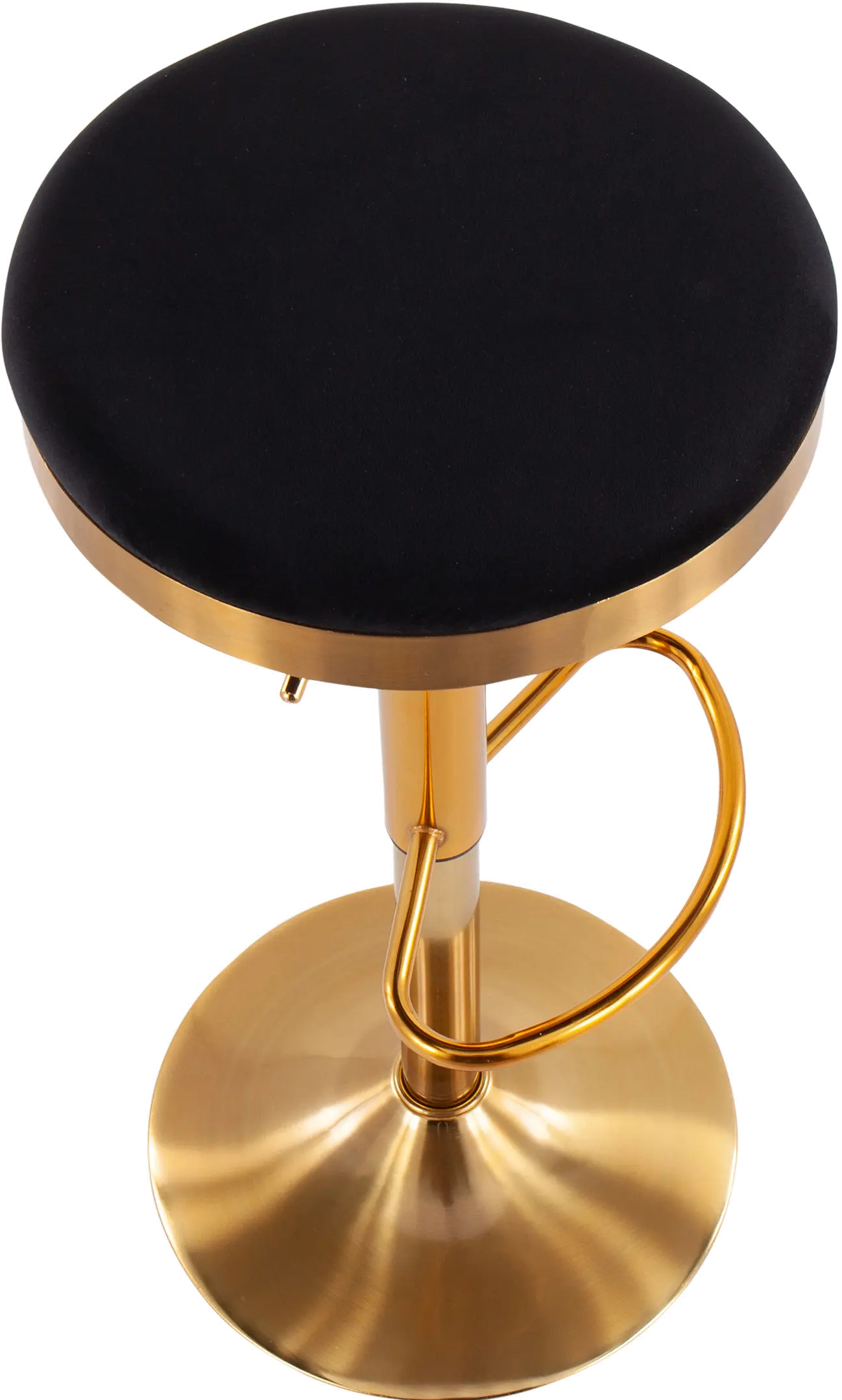 BS-DAKOTA AUVBK2 Dakota Gold and Black Adjustable Bar Stool-7