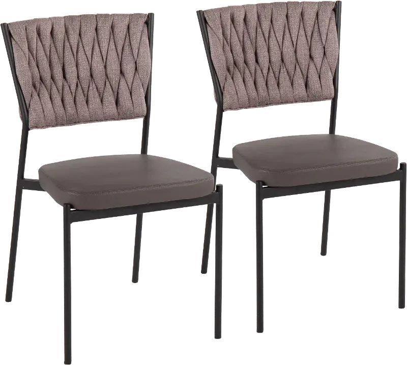 Tania Taupe Dining Room Chair (Set of 2)
