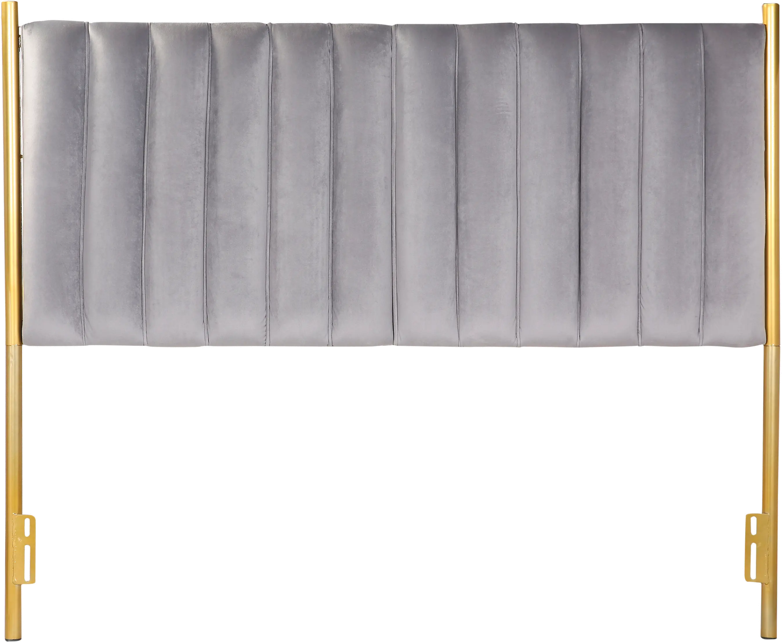 HB-CHLOE AUVGY Chloe Queen Headboard in Gray Velvet-1