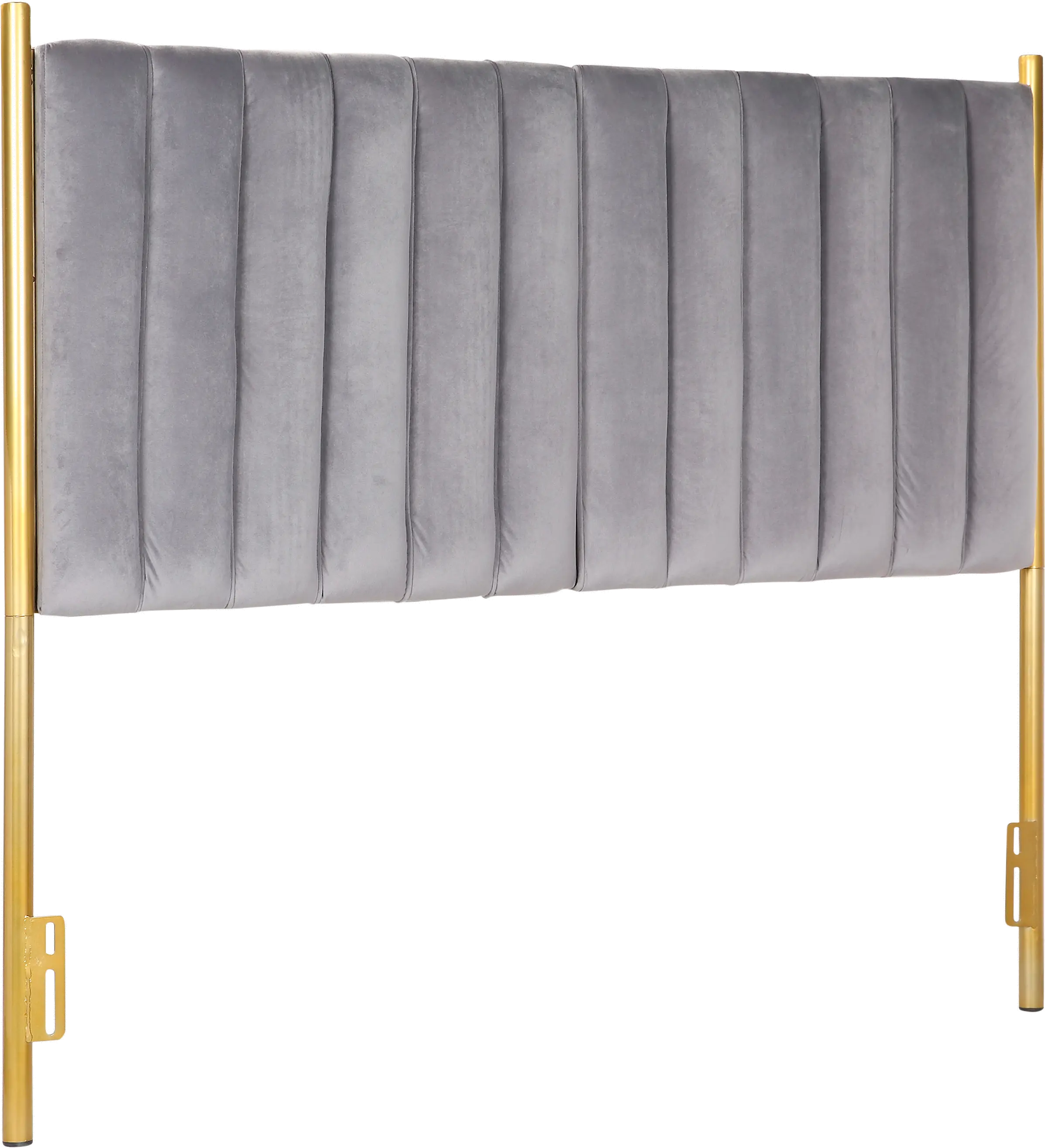 HB-CHLOE AUVGY Chloe Queen Headboard in Gray Velvet-3