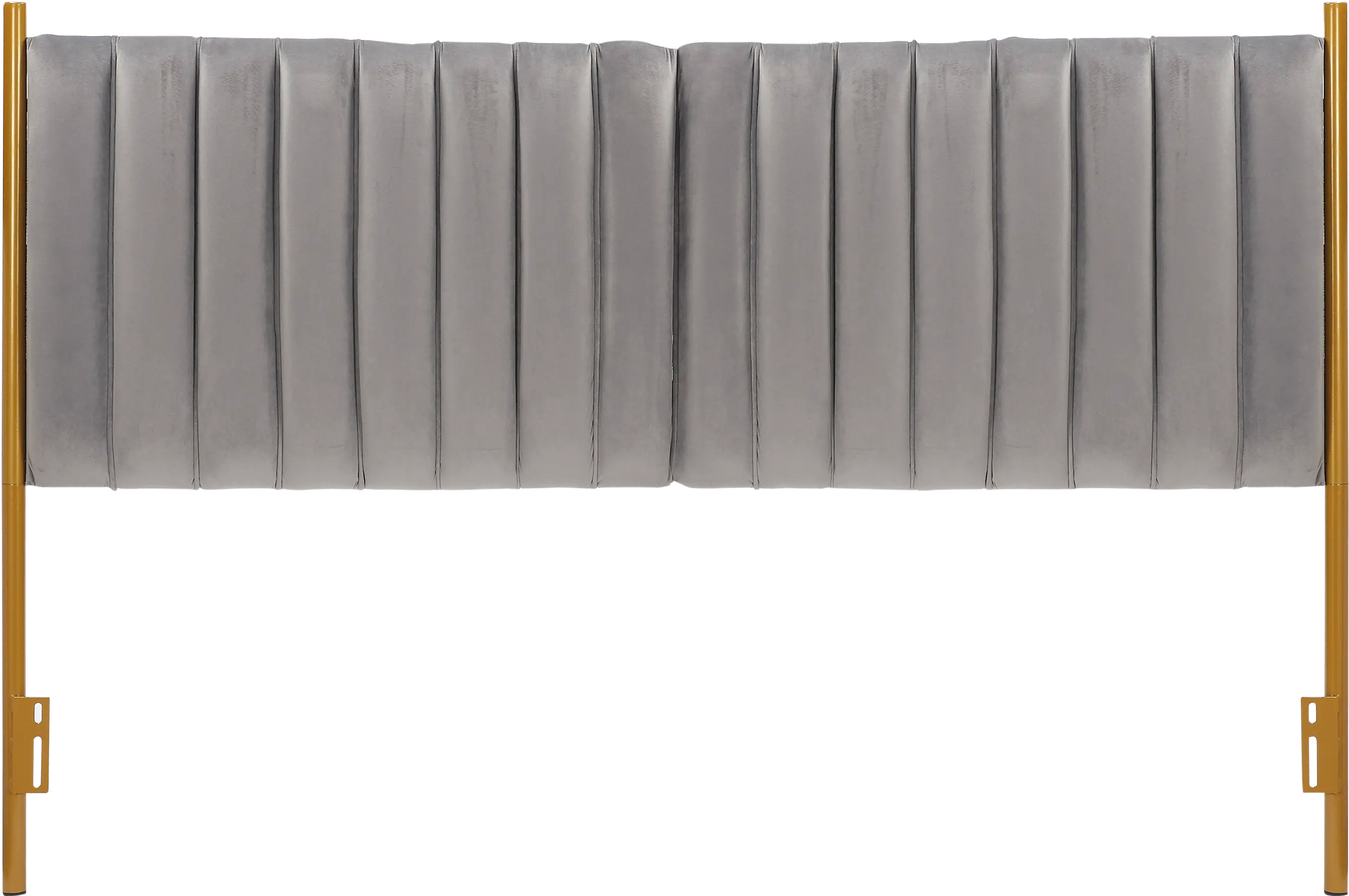 HB-CHLOEKING AUVGY Chloe King Headboard Gray Velvet-1