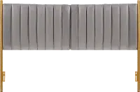 HB-CHLOEKING AUVGY Chloe King Headboard Gray Velvet