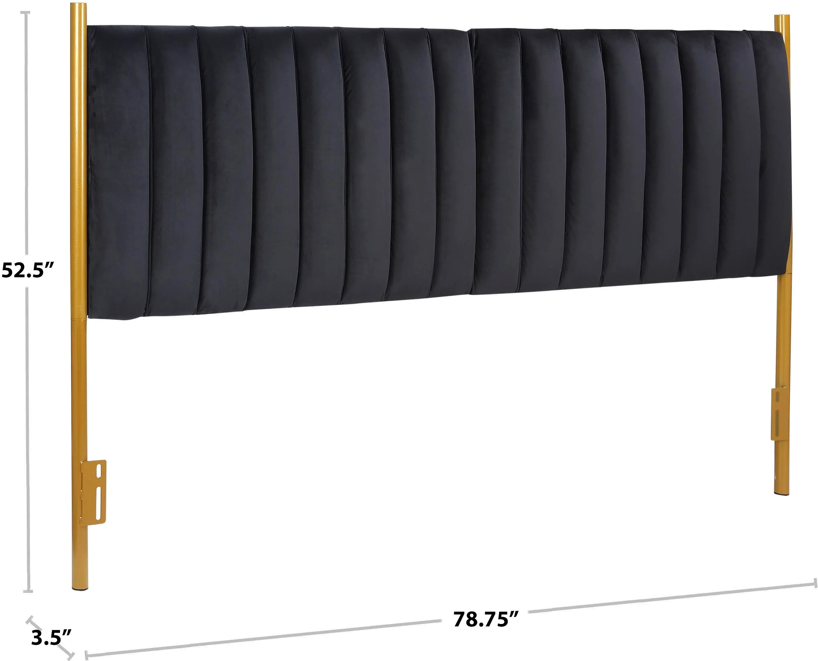 HB-CHLOEKING AUVGY Chloe King Headboard Gray Velvet-8