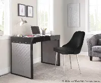 OFD-DRIFTUP BKBKSV Drift Black Upholstered Desk