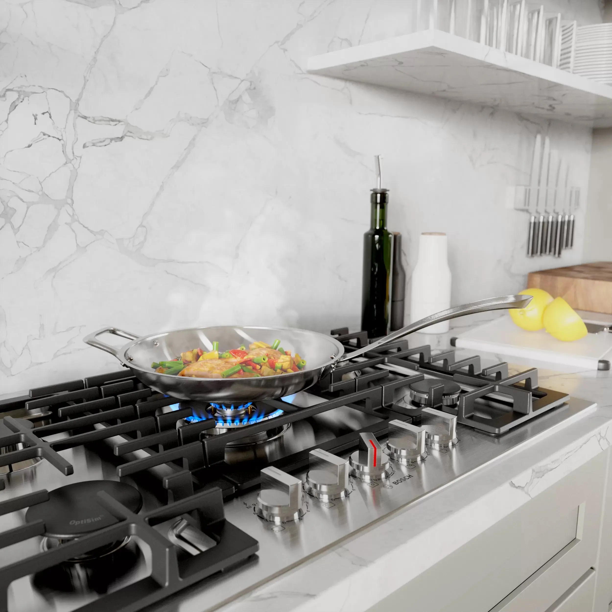 NGM8058UC Bosch 800 Series 30 Inch Gas Cooktop - Stainless Steel-4