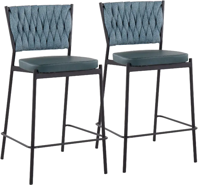 Tania Green Counter Height Stool, Set of 2